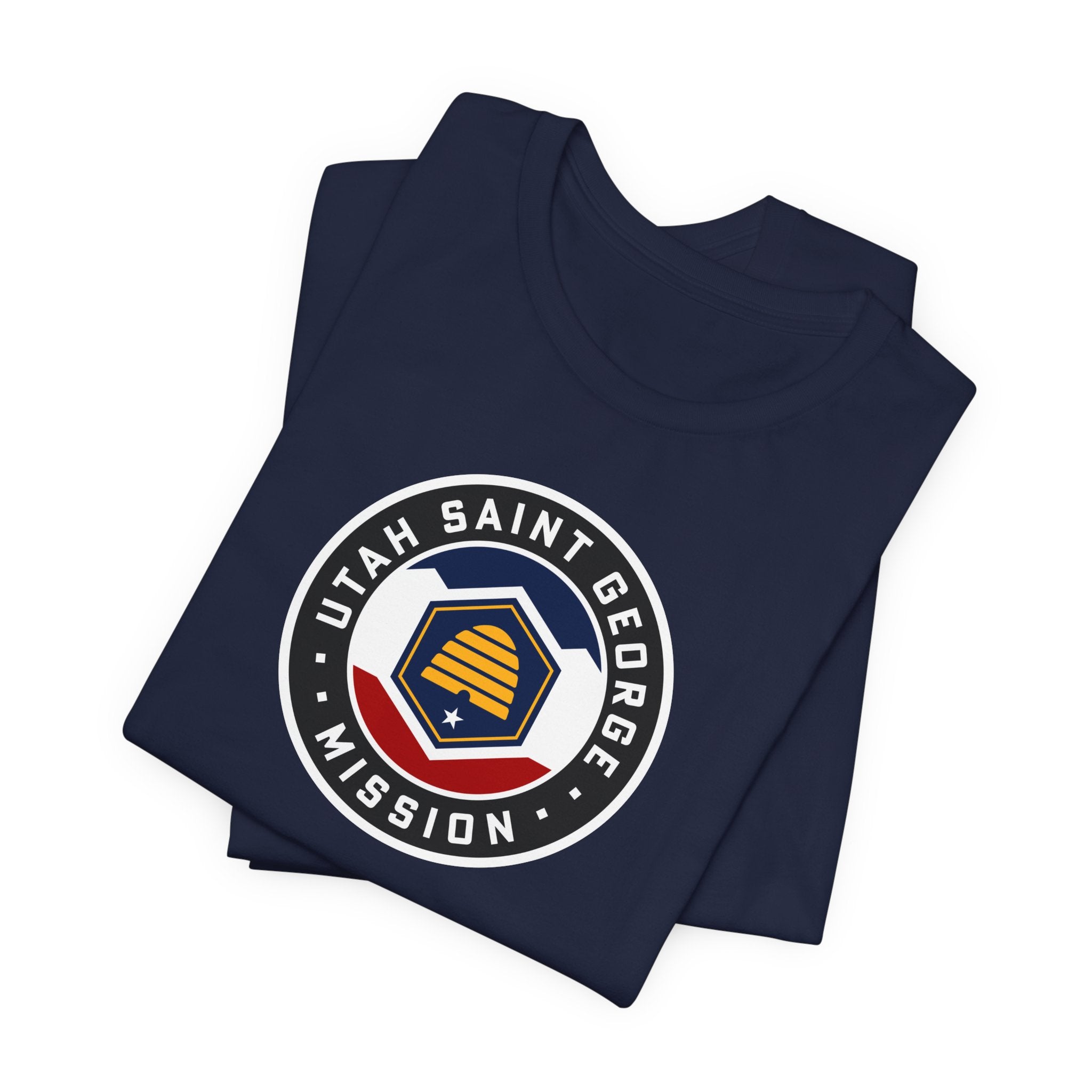 Utah Saint George Mission State Flag Logo (Black Border) T-shirt - Mission Wishlist - LDS Missionary Gift Store