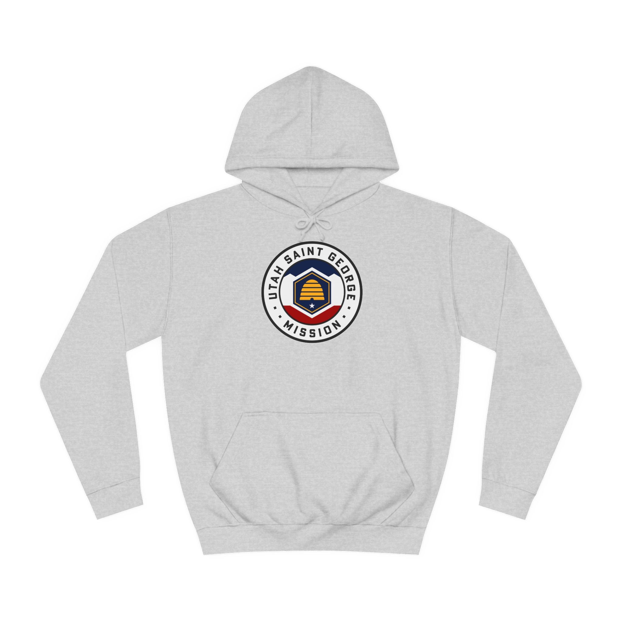 Utah Saint George Mission State Flag Logo (White Border) College Hoodie - Mission Wishlist - LDS Missionary Gift Store
