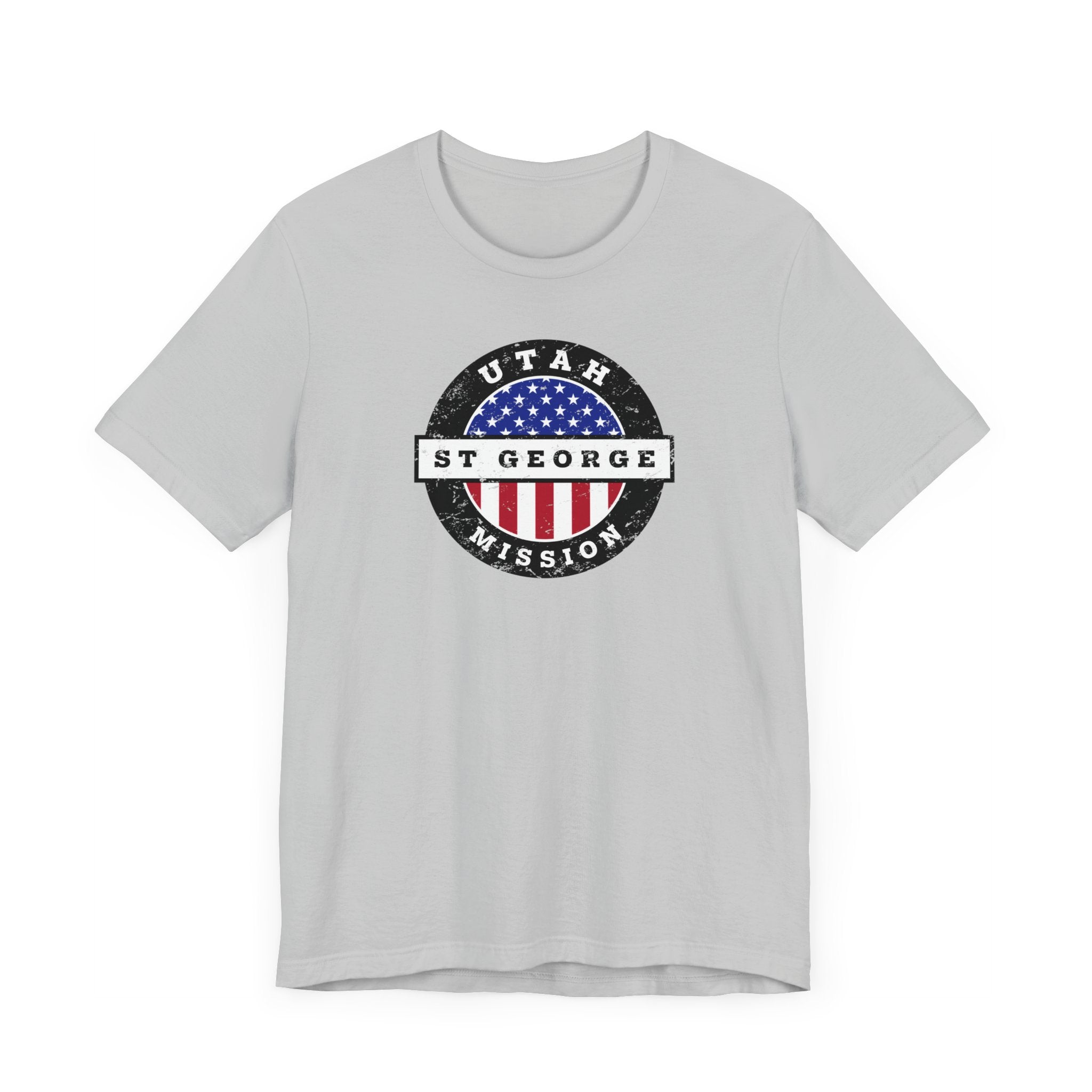 Utah Saint George Mission Vintage Circular USA Flag T-Shirt - Latter-Day Saint LDS Missionary Gift - Book of Mormon