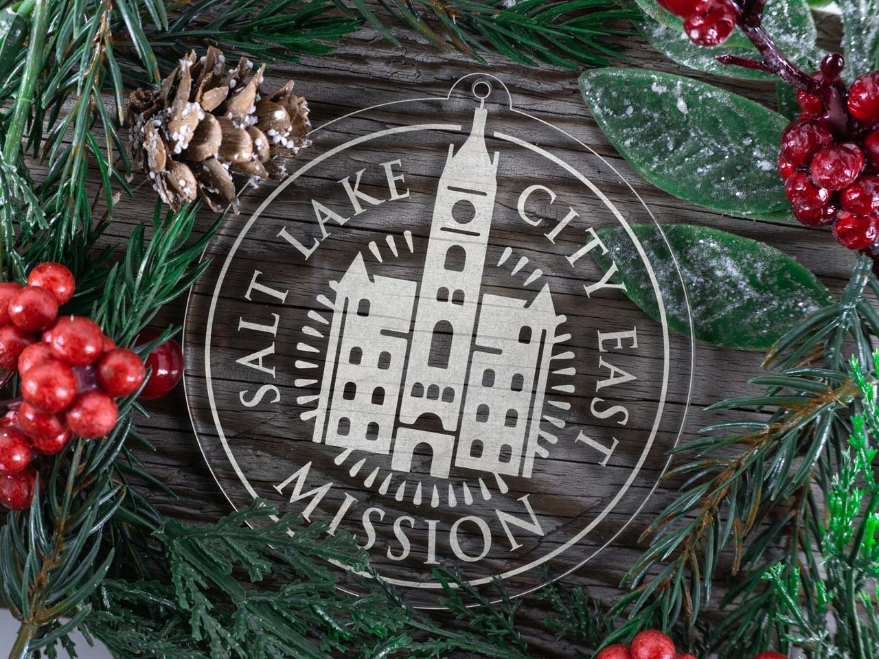 Utah Salt Lake City East Mission Christmas Ornament - Latter-Day Saint LDS Missionary Gift - Book of Mormon