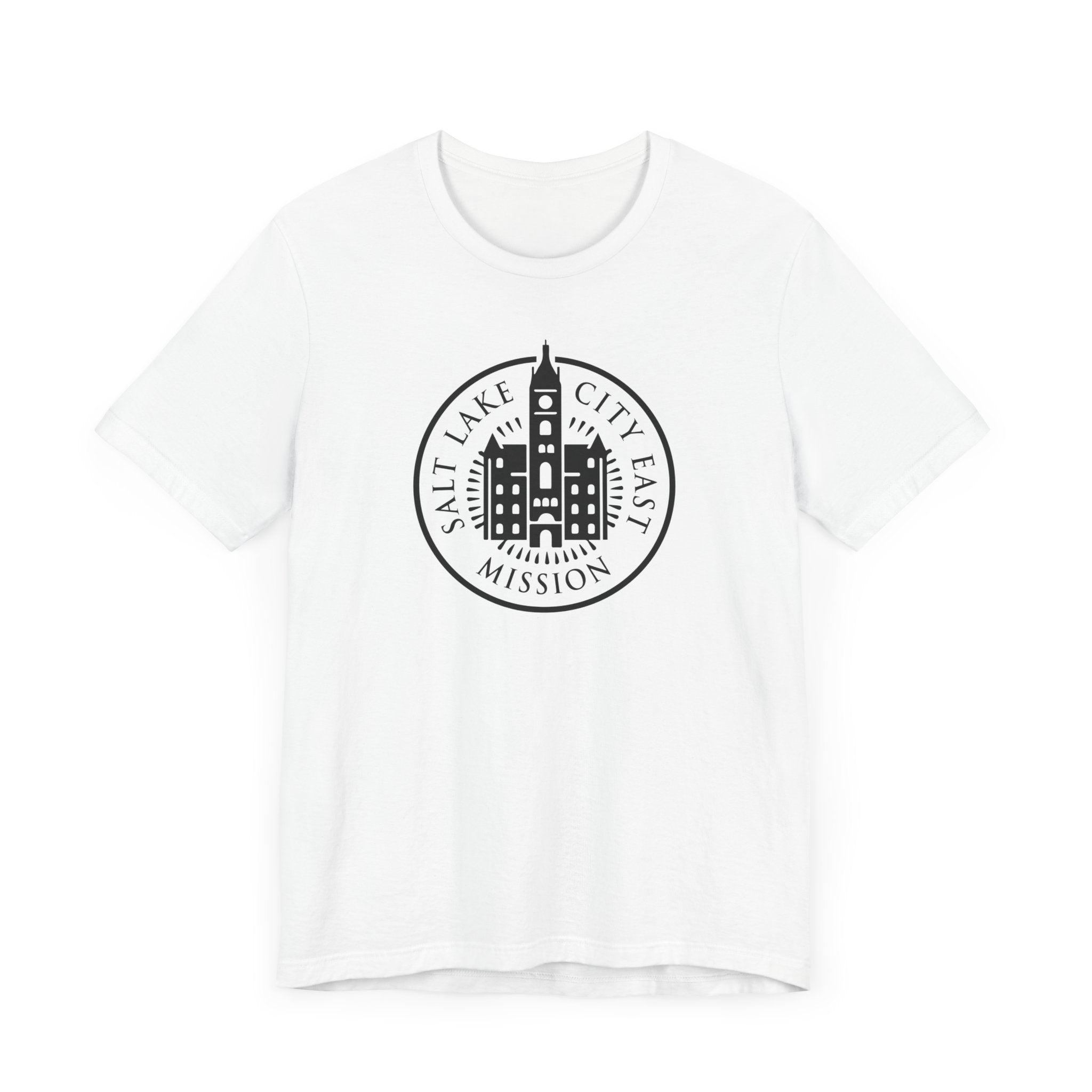 Utah Salt Lake City East Mission Circular Monochrome Logo T-Shirt - Mission Wishlist - LDS Missionary Gift Store