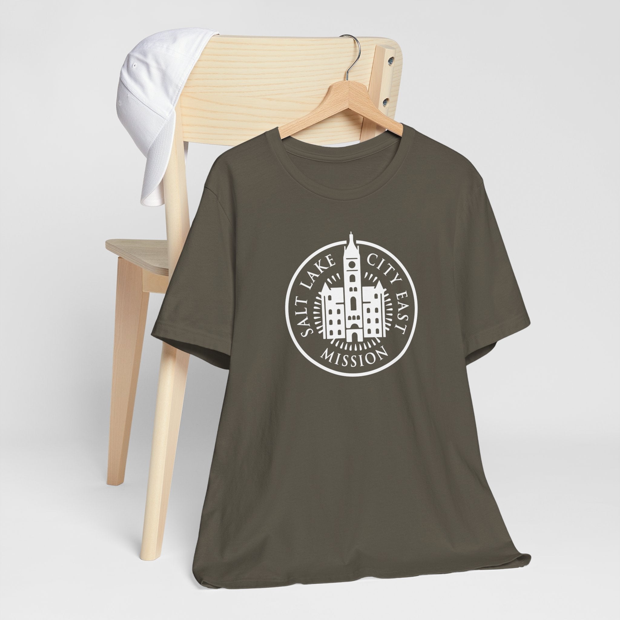 Utah Salt Lake City East Mission Circular Monochrome Logo T-Shirt - Mission Wishlist - LDS Missionary Gift Store