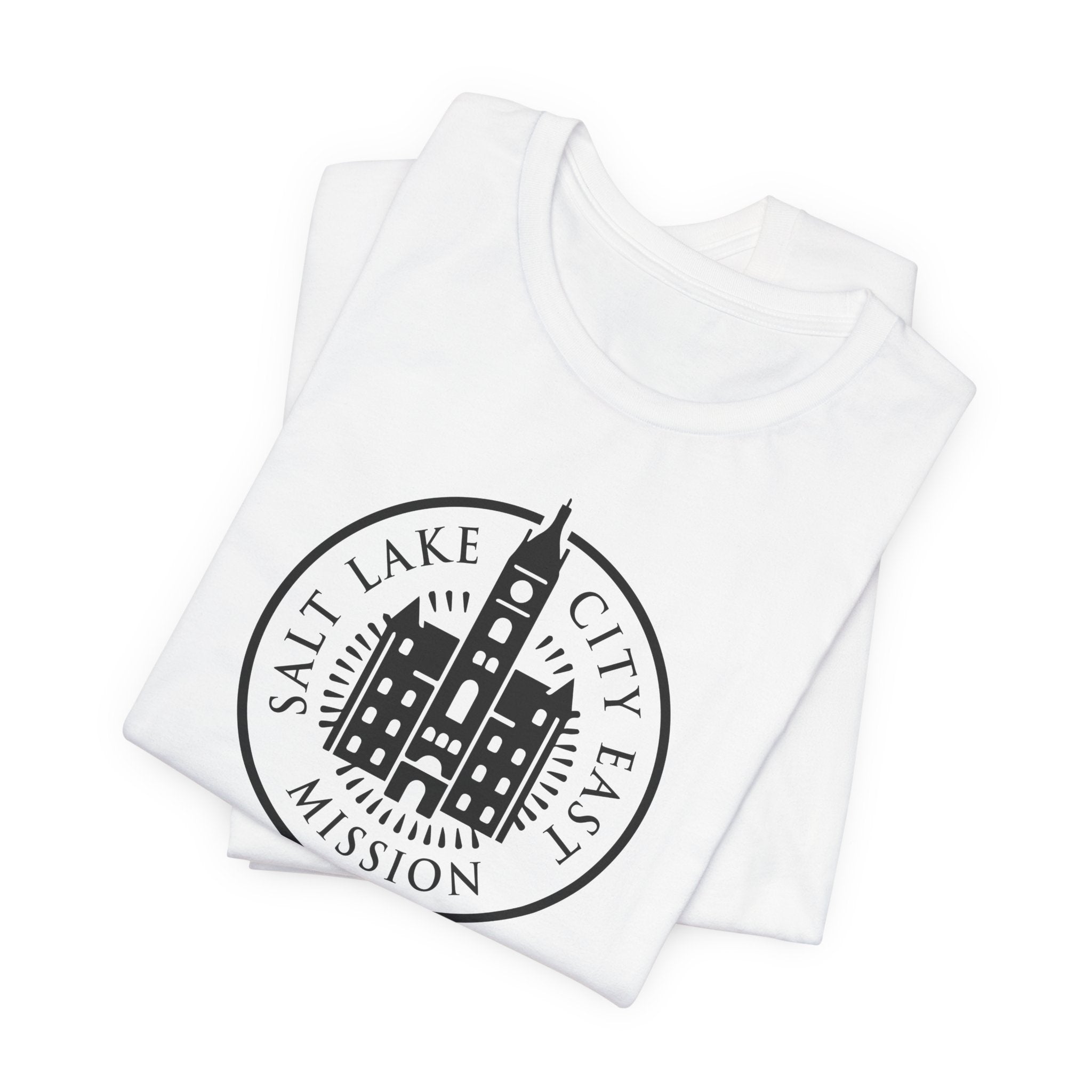 Utah Salt Lake City East Mission Circular Monochrome Logo T-Shirt - Mission Wishlist - LDS Missionary Gift Store