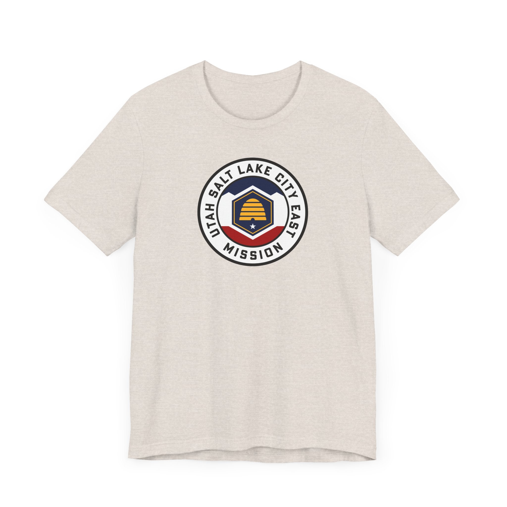 Utah Salt Lake City East Mission State Flag Logo (White Border) T-shirt - Mission Wishlist - LDS Missionary Gift Store