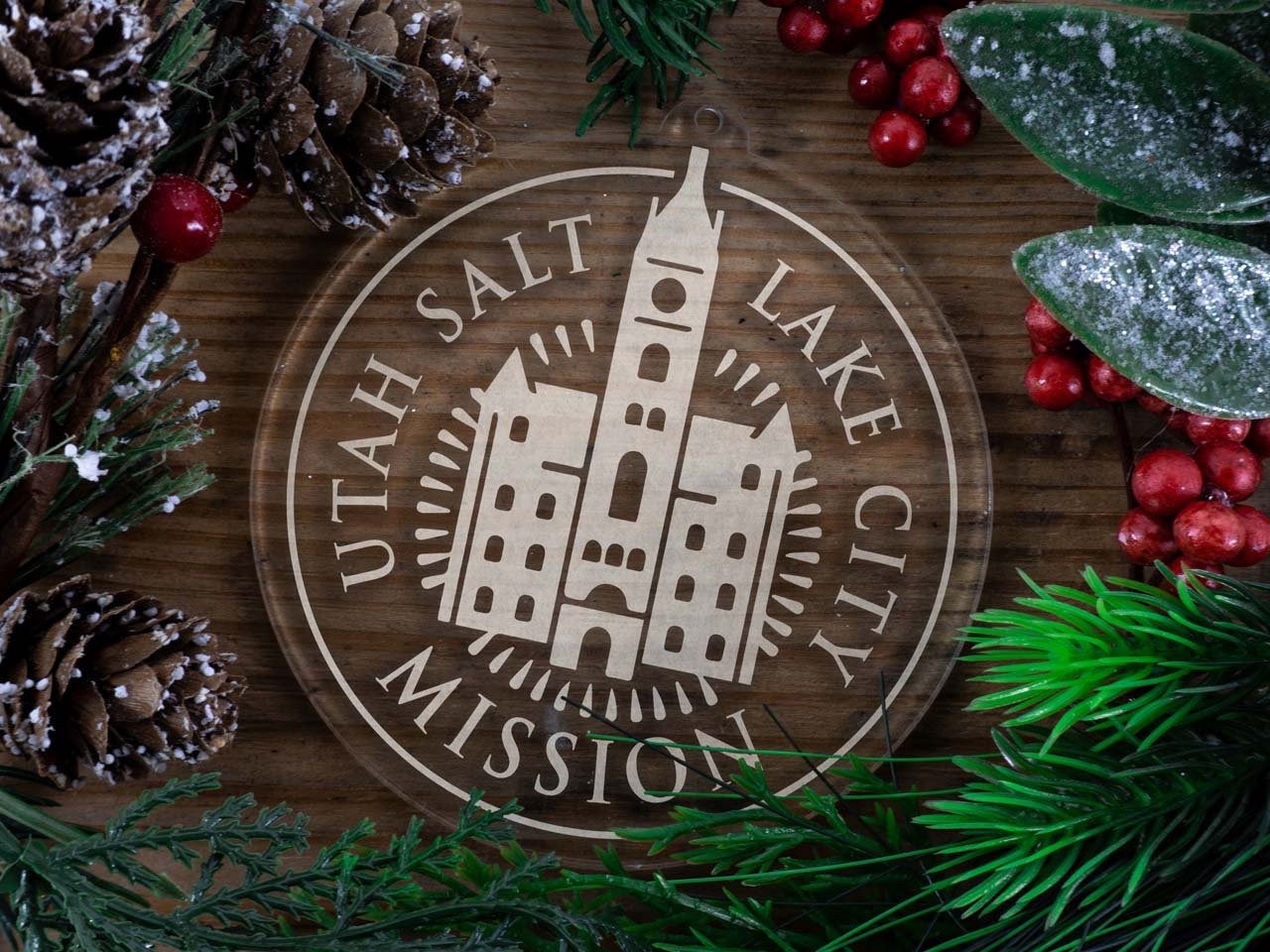 Utah Salt Lake City Mission Christmas Ornament - Latter-Day Saint LDS Missionary Gift - Book of Mormon