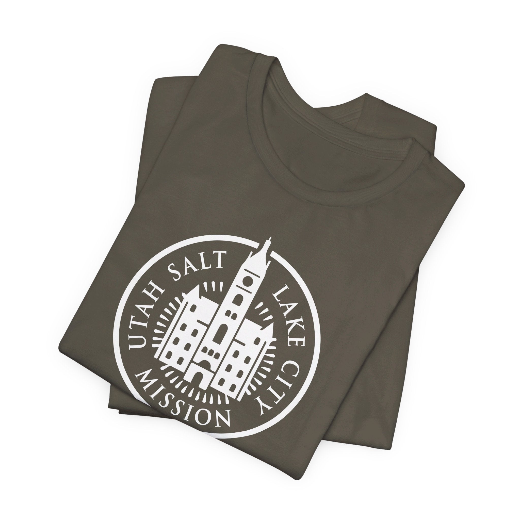 Utah Salt Lake City Mission Circular Monochrome Logo T-Shirt - Mission Wishlist - LDS Missionary Gift Store