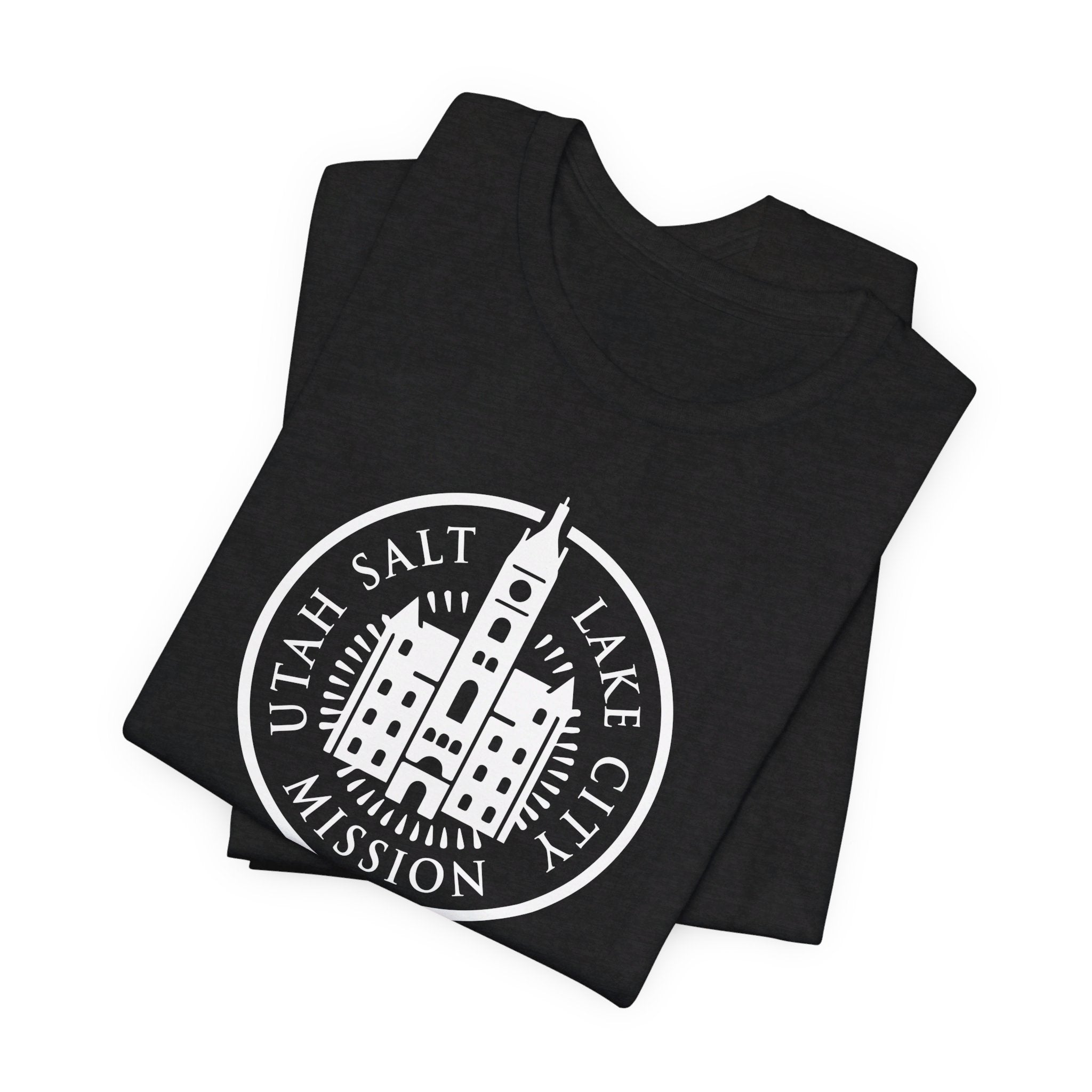 Utah Salt Lake City Mission Circular Monochrome Logo T-Shirt - Mission Wishlist - LDS Missionary Gift Store