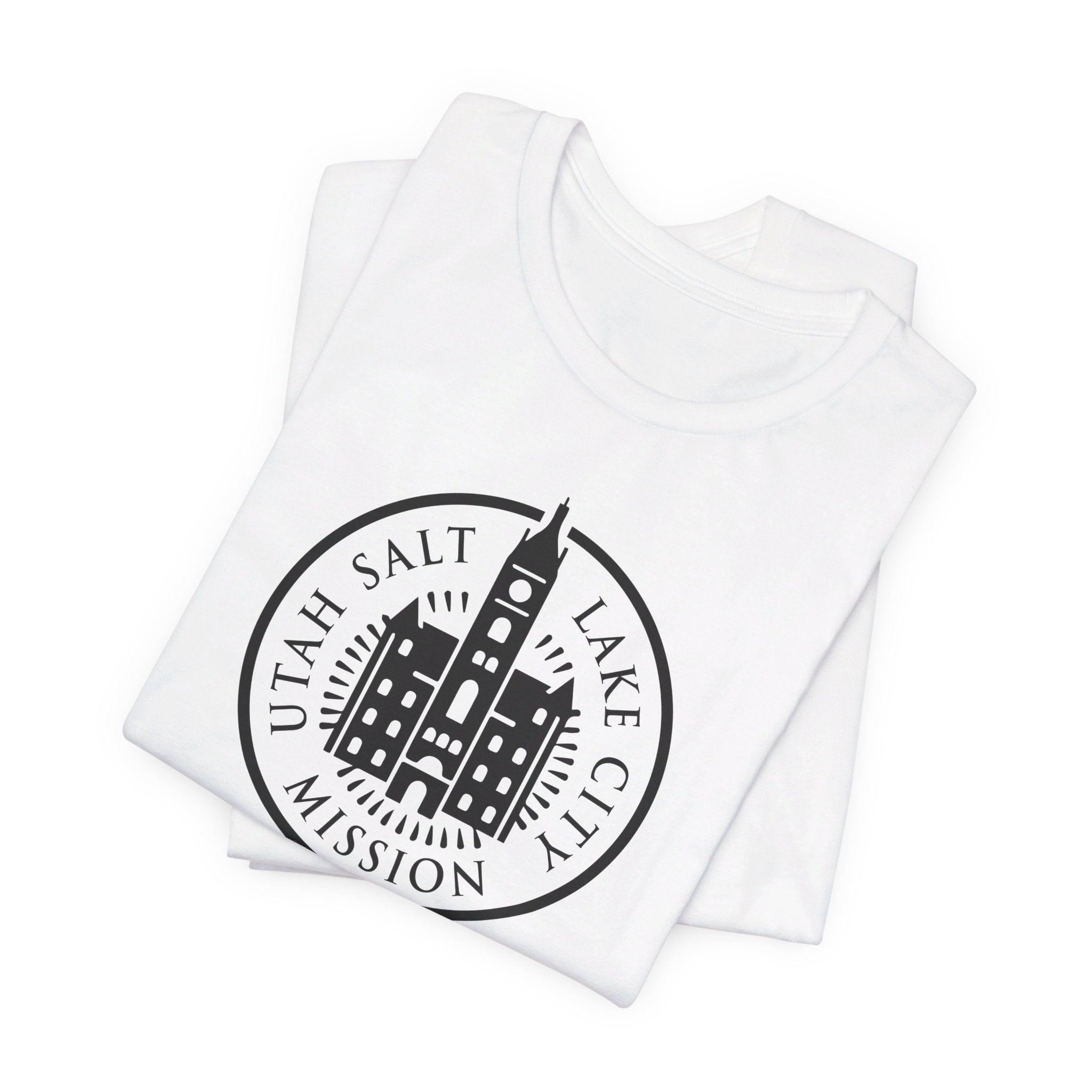 Utah Salt Lake City Mission Circular Monochrome Logo T-Shirt - Mission Wishlist - LDS Missionary Gift Store