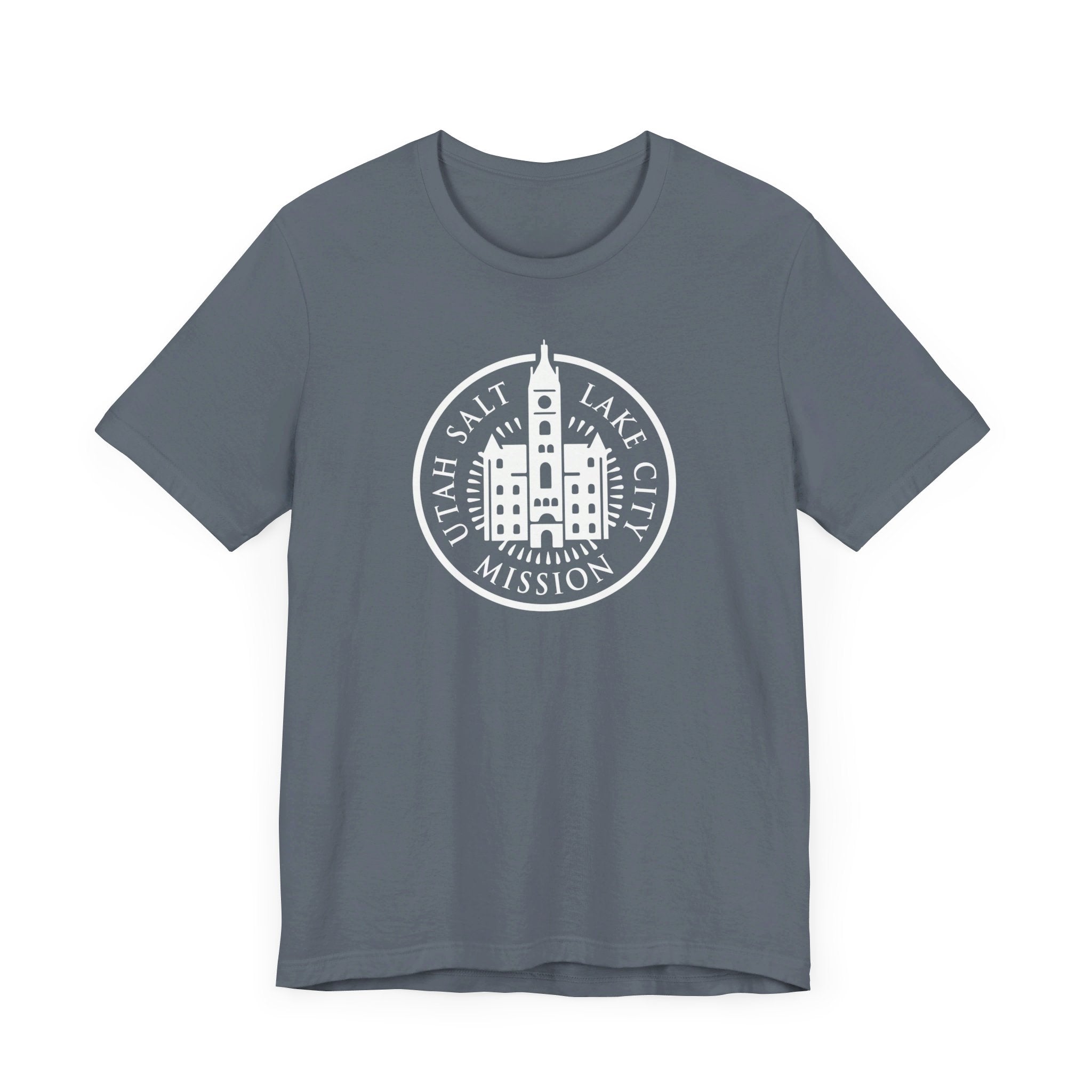 Utah Salt Lake City Mission Circular Monochrome Logo T-Shirt - Mission Wishlist - LDS Missionary Gift Store