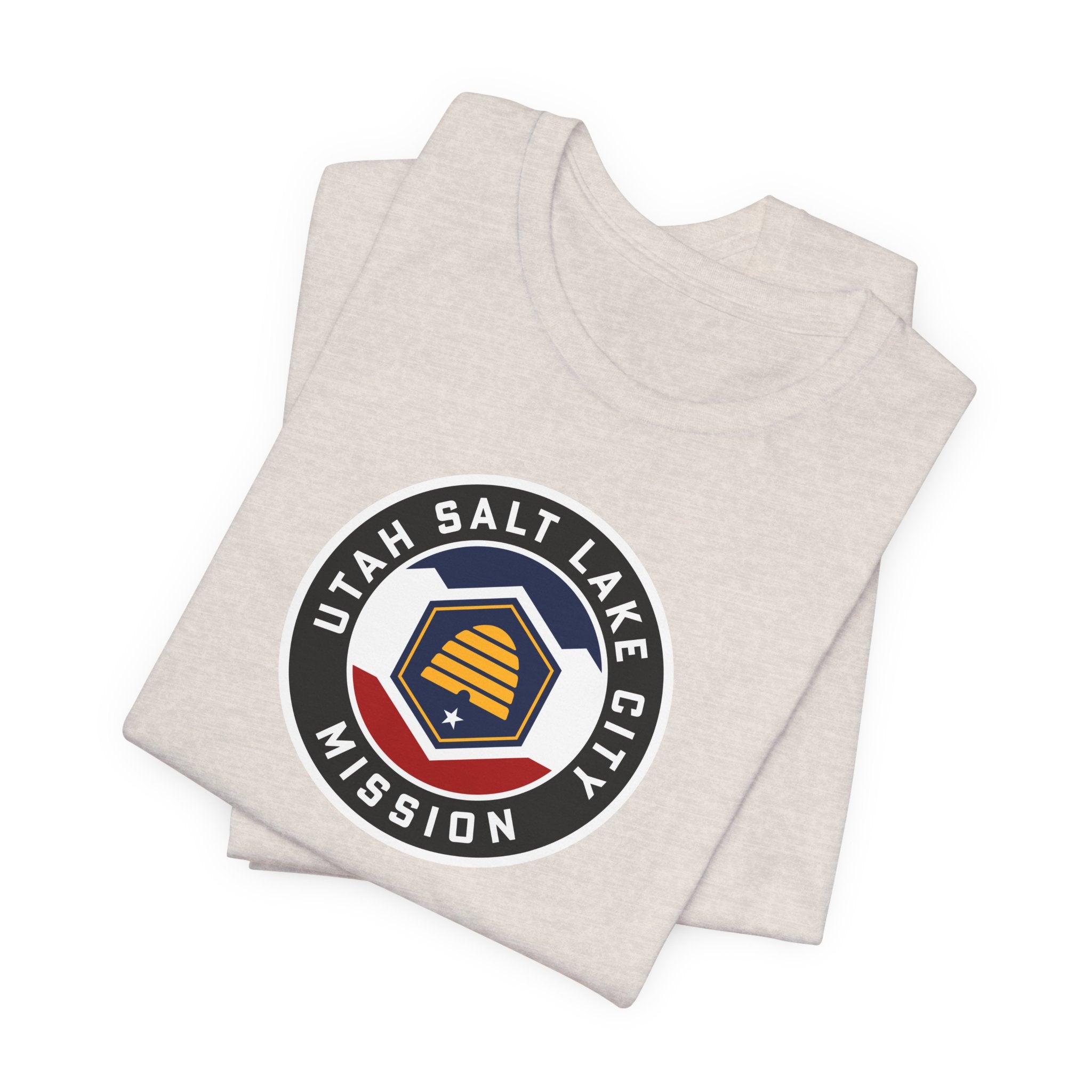 Utah Salt Lake City Mission State Flag Logo (Black Border) T-shirt - Mission Wishlist - LDS Missionary Gift Store