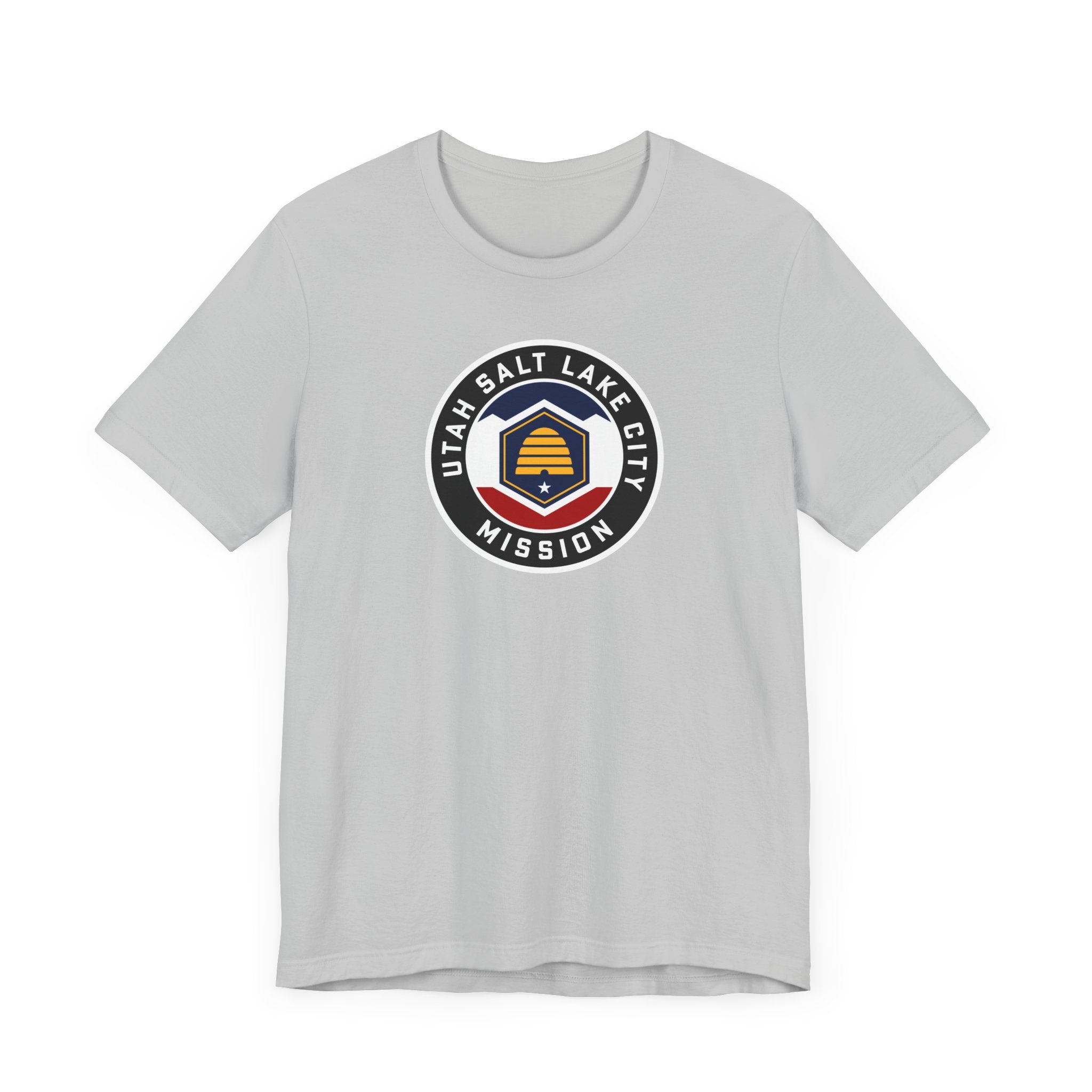 Utah Salt Lake City Mission State Flag Logo (Black Border) T-shirt - Mission Wishlist - LDS Missionary Gift Store
