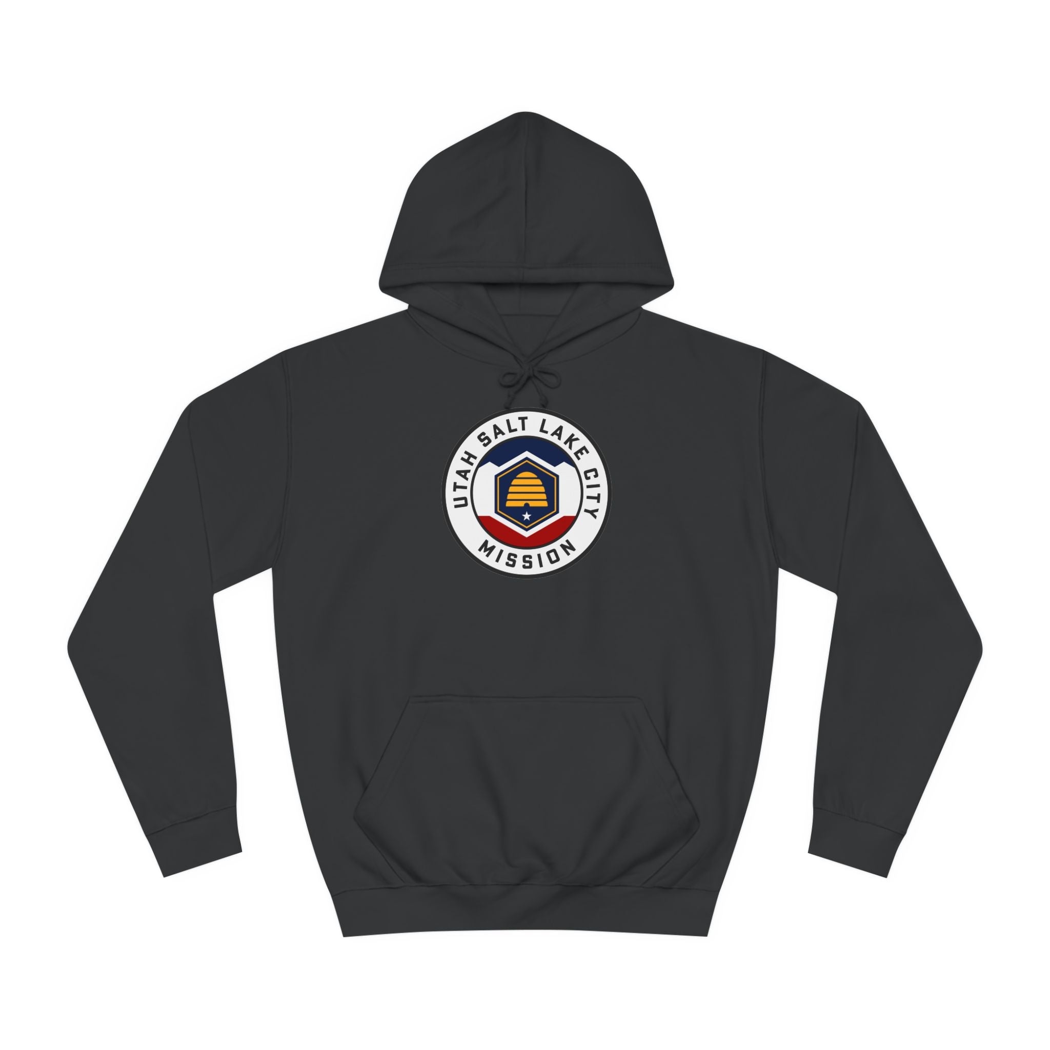 Utah Salt Lake City Mission State Flag Logo (White Border) College Hoodie - Mission Wishlist - LDS Missionary Gift Store