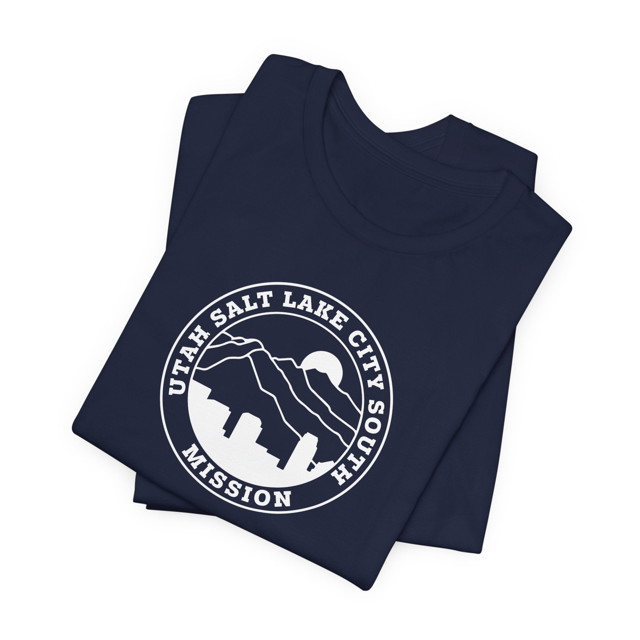 Utah Salt Lake City South Mission Circular Monochrome Logo T-Shirt - Mission Wishlist - LDS Missionary Gift Store