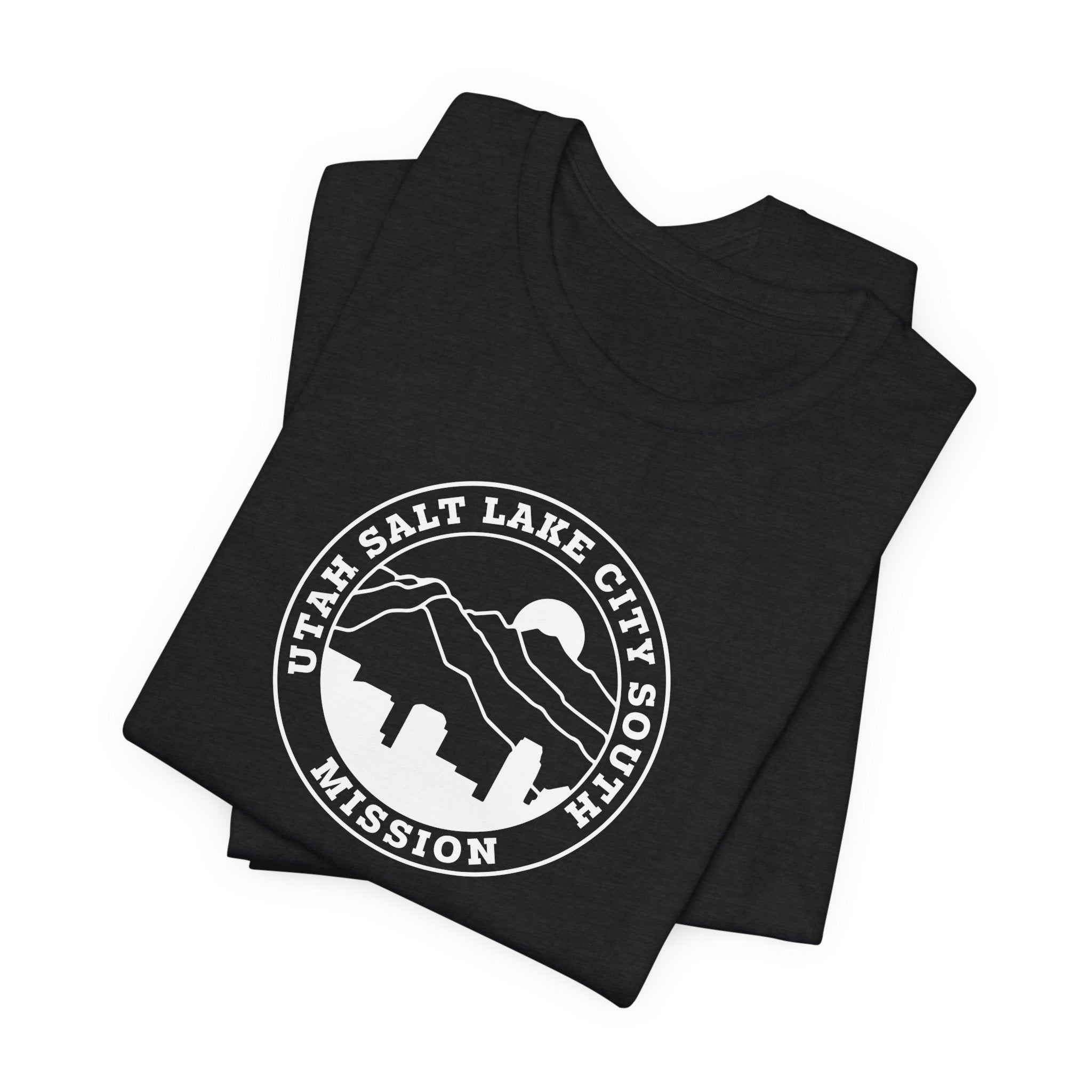 Utah Salt Lake City South Mission Circular Monochrome Logo T-Shirt - Mission Wishlist - LDS Missionary Gift Store