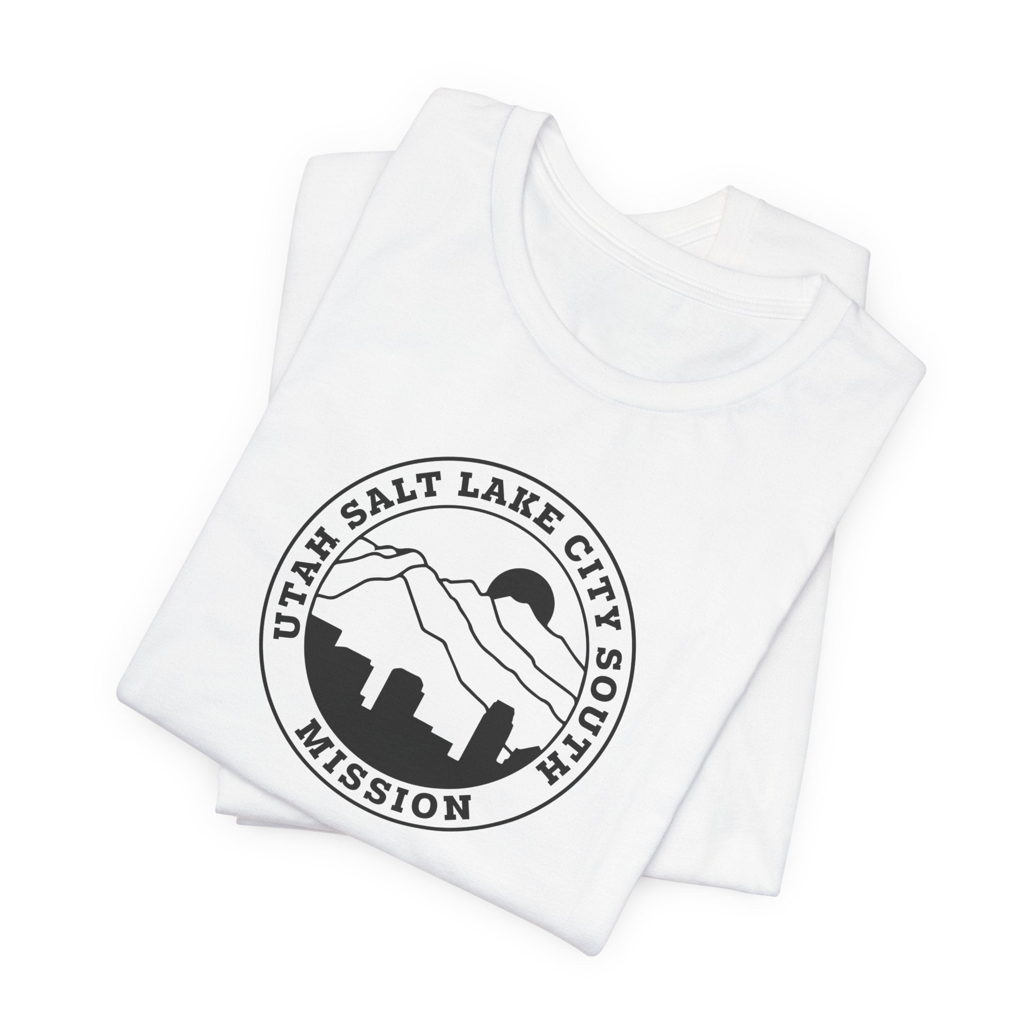 Utah Salt Lake City South Mission Circular Monochrome Logo T-Shirt - Mission Wishlist - LDS Missionary Gift Store