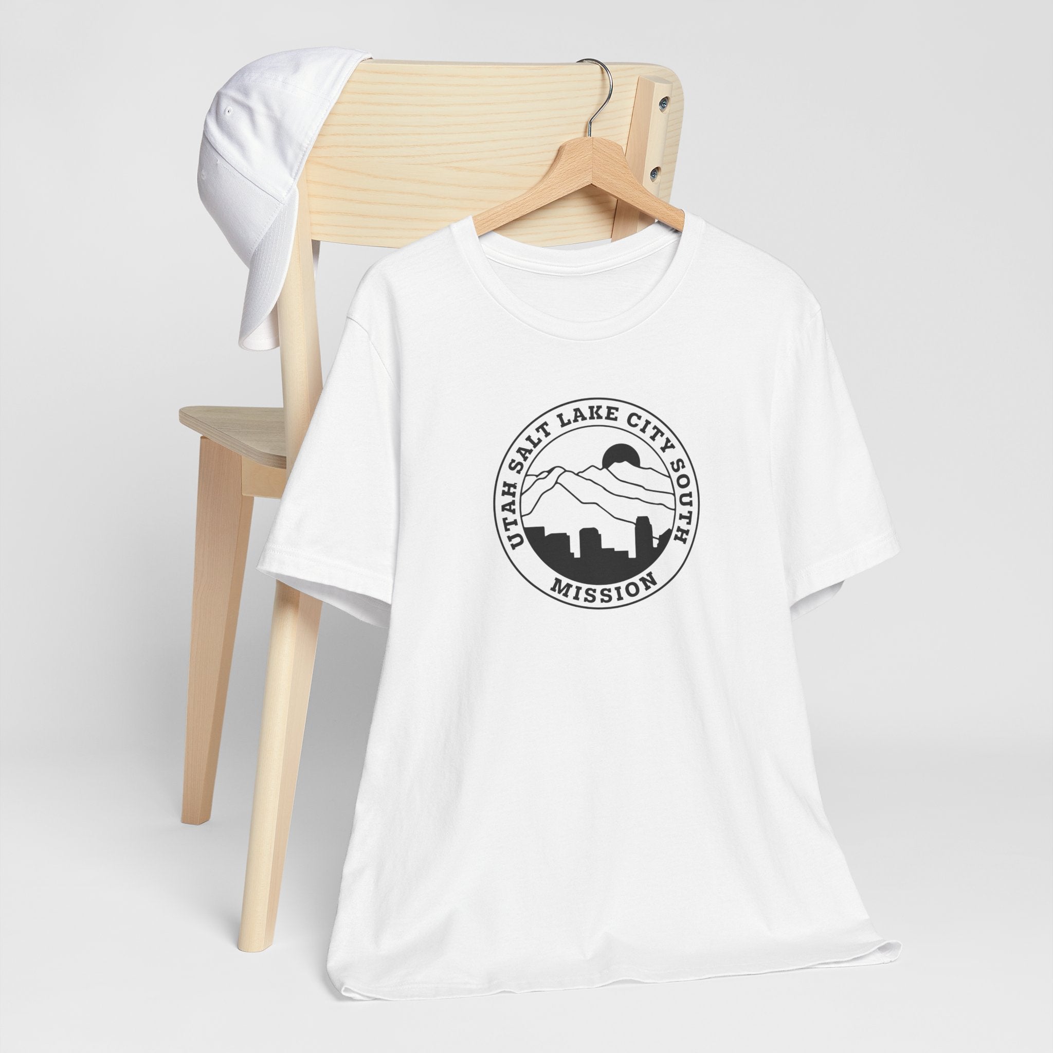 Utah Salt Lake City South Mission Circular Monochrome Logo T-Shirt - Mission Wishlist - LDS Missionary Gift Store