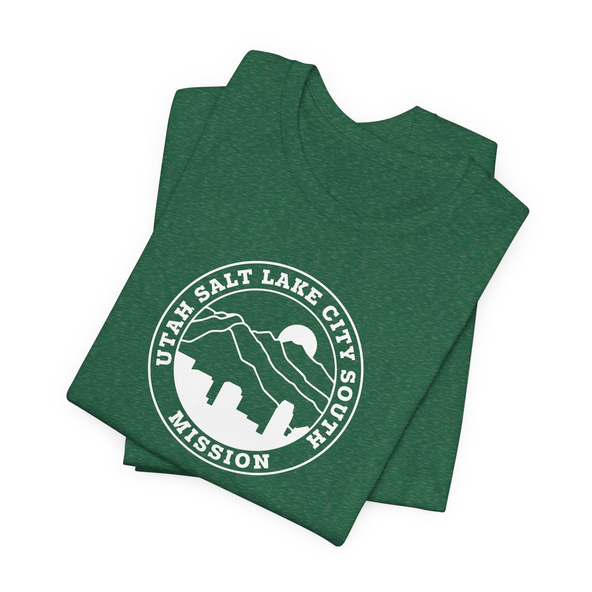 Utah Salt Lake City South Mission Circular Monochrome Logo T-Shirt - Mission Wishlist - LDS Missionary Gift Store