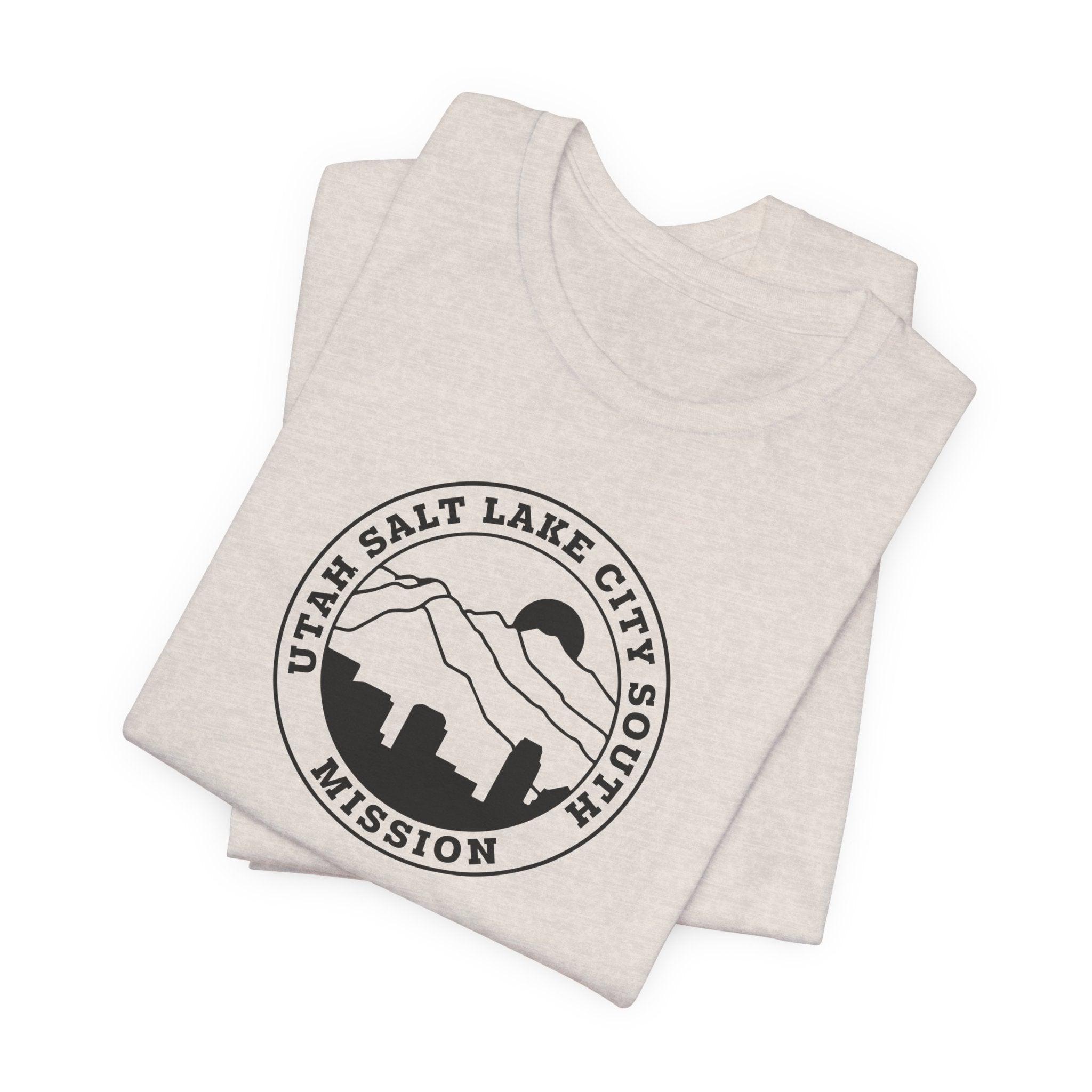 Utah Salt Lake City South Mission Circular Monochrome Logo T-Shirt - Mission Wishlist - LDS Missionary Gift Store