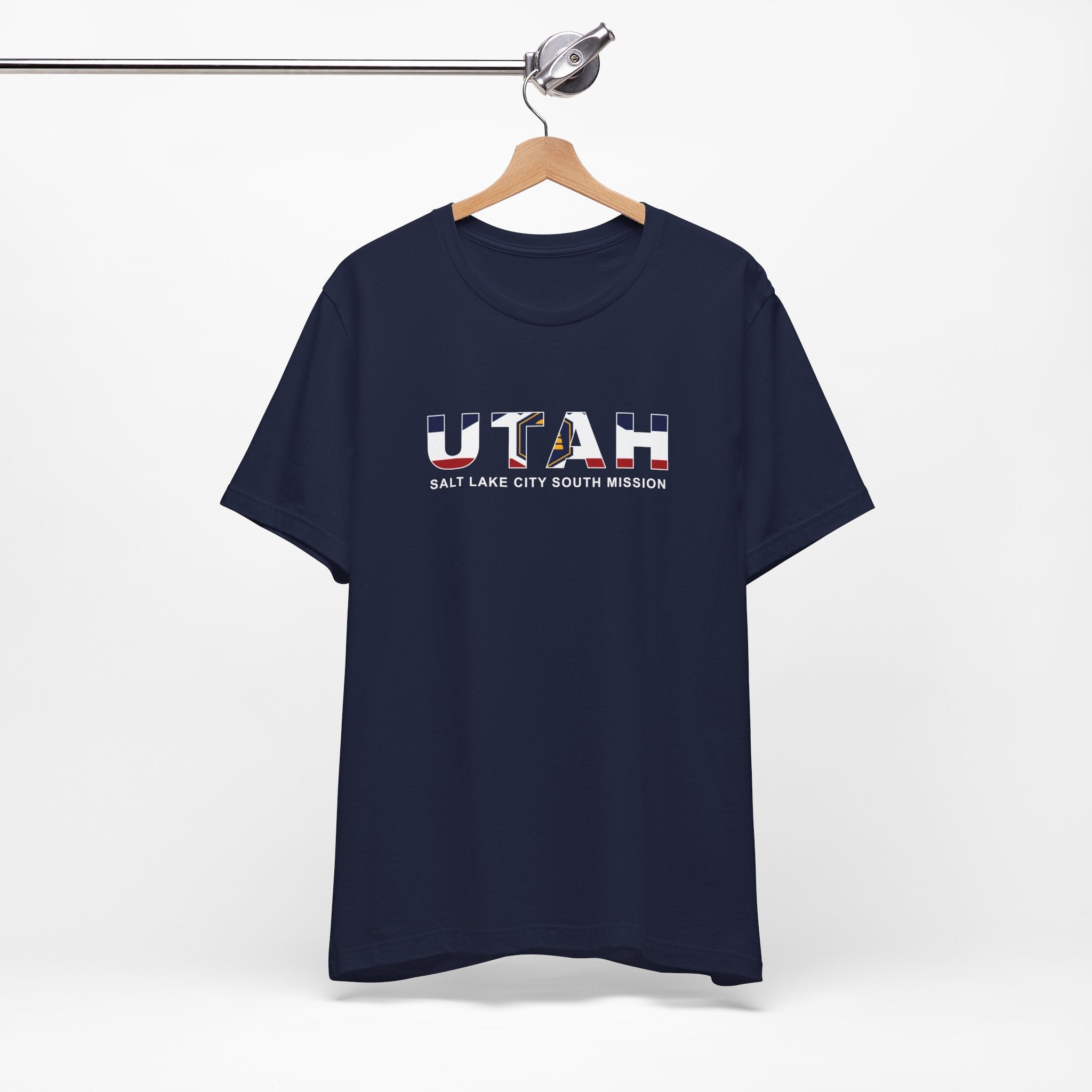 Utah Salt Lake City South Mission Flag Title T-shirt - Mission Wishlist - LDS Missionary Gift Store
