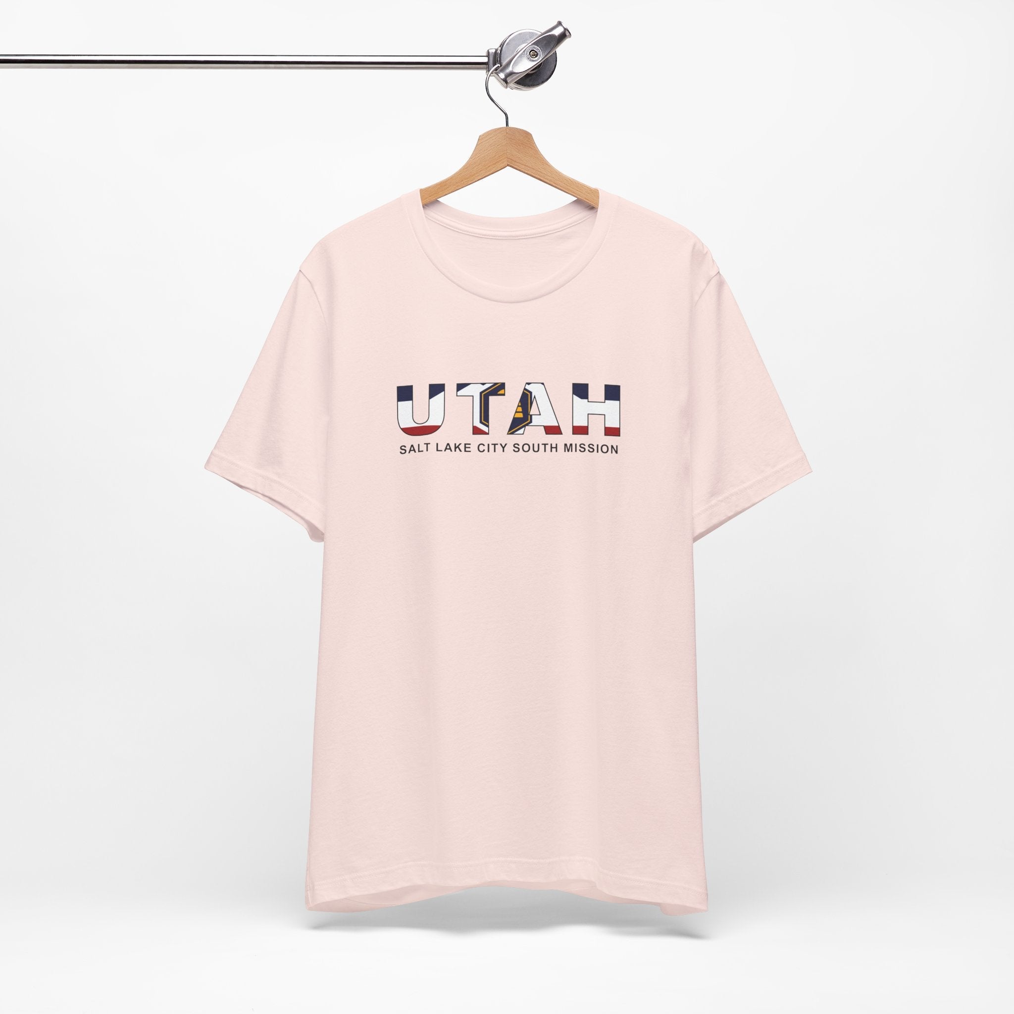Utah Salt Lake City South Mission Flag Title T-shirt - Mission Wishlist - LDS Missionary Gift Store