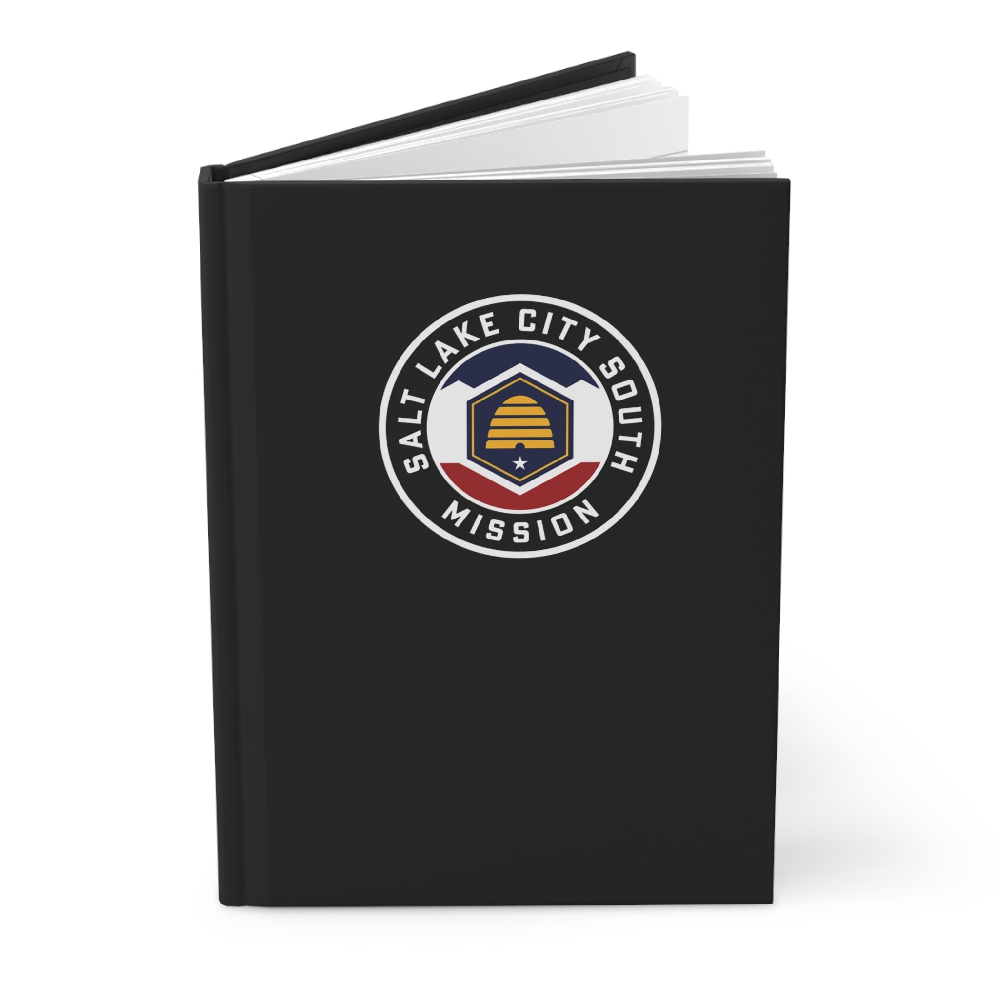 Utah Salt Lake City South Mission Logo Design Black Hardcover Journal Matte - Mission Wishlist - LDS Missionary Gift Store