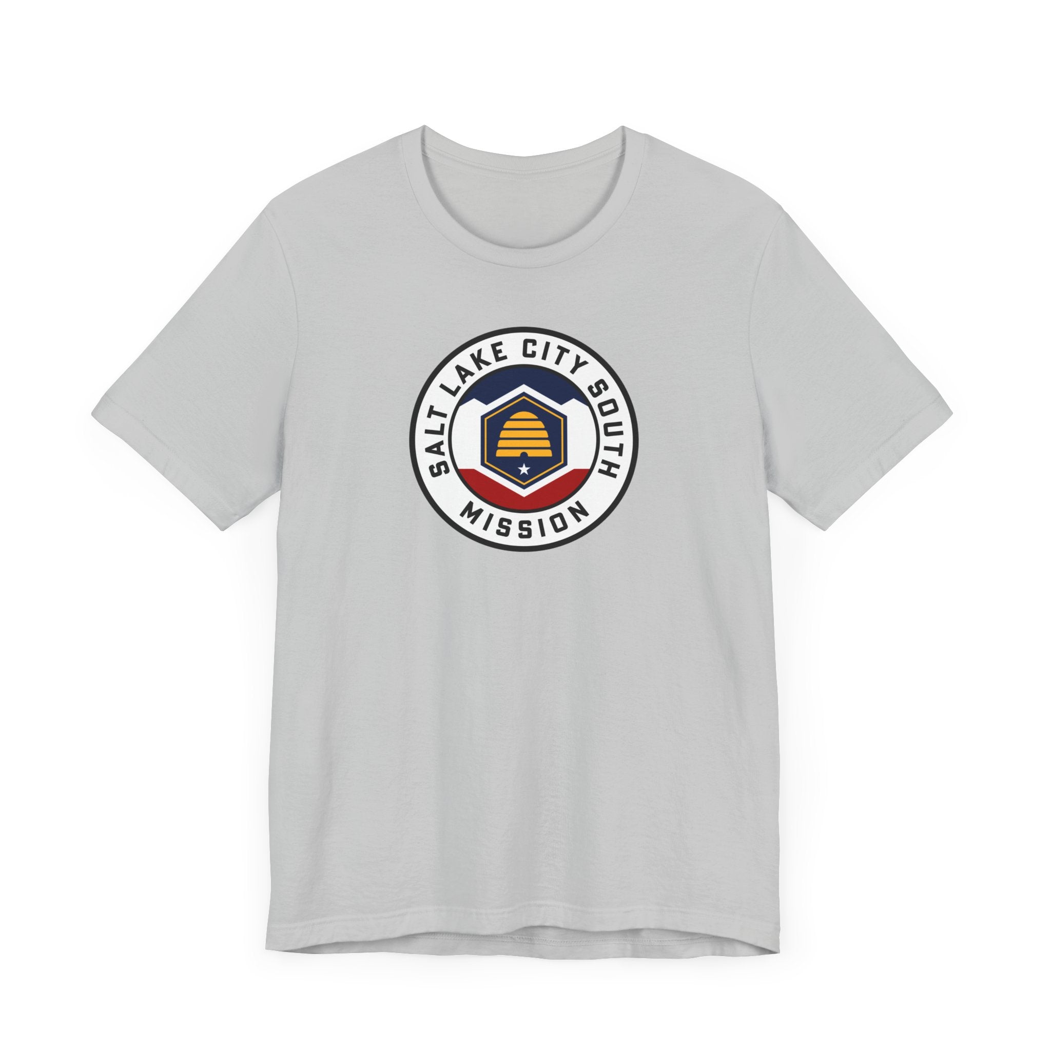 Utah Salt Lake City South Mission State Flag Logo (White Border) T-shirt - Mission Wishlist - LDS Missionary Gift Store