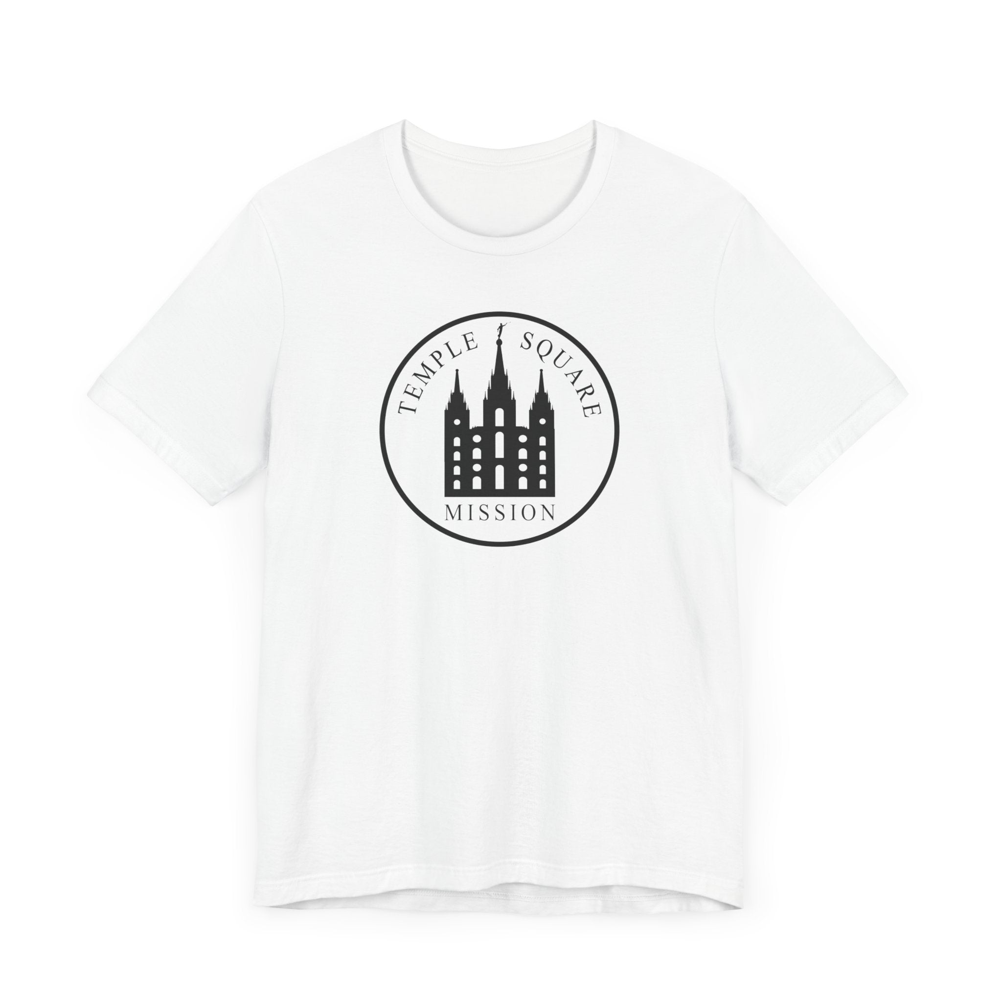 Utah Salt Lake City Temple Square Mission Circular Monochrome Logo T-Shirt - Mission Wishlist - LDS Missionary Gift Store