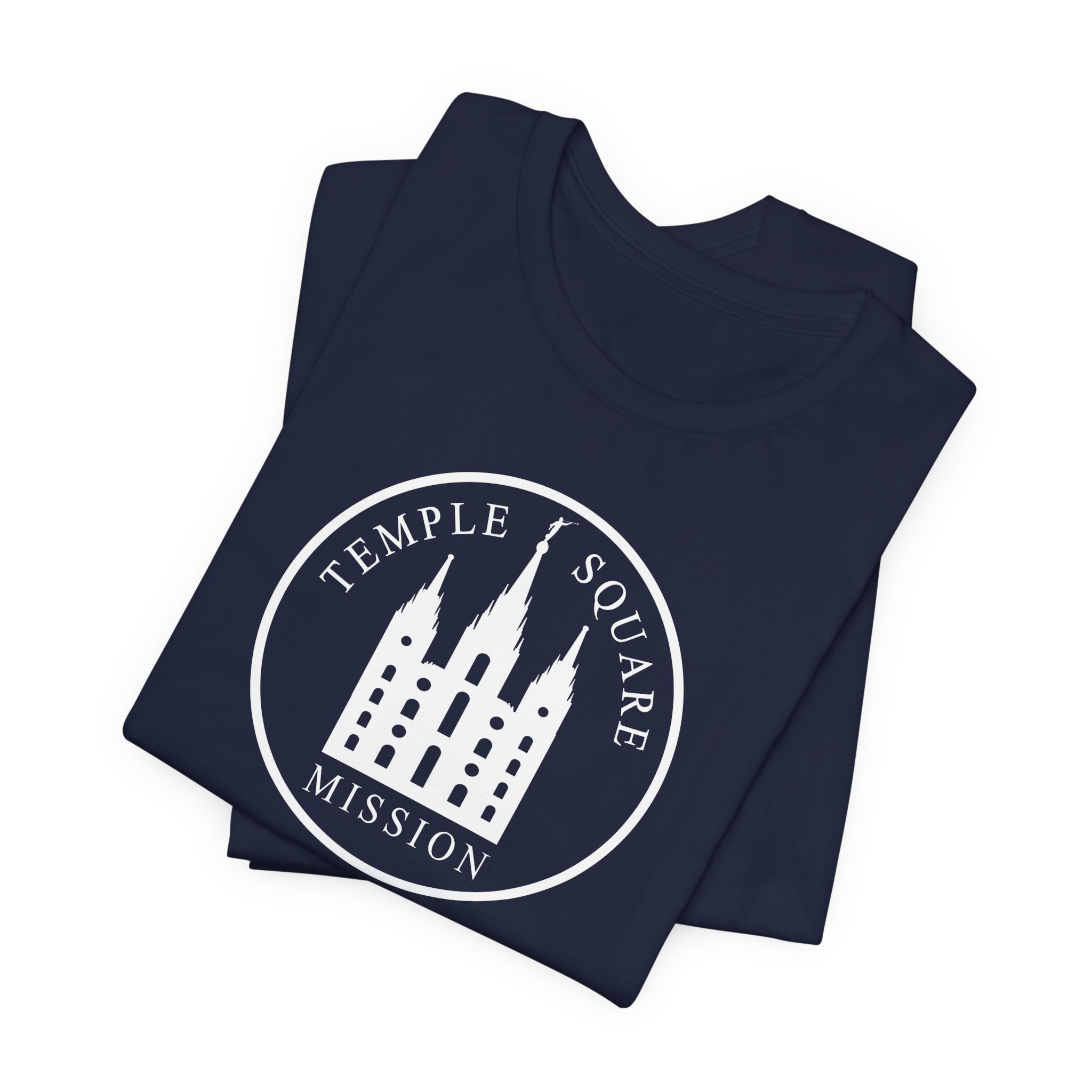 Utah Salt Lake City Temple Square Mission Circular Monochrome Logo T-Shirt - Mission Wishlist - LDS Missionary Gift Store