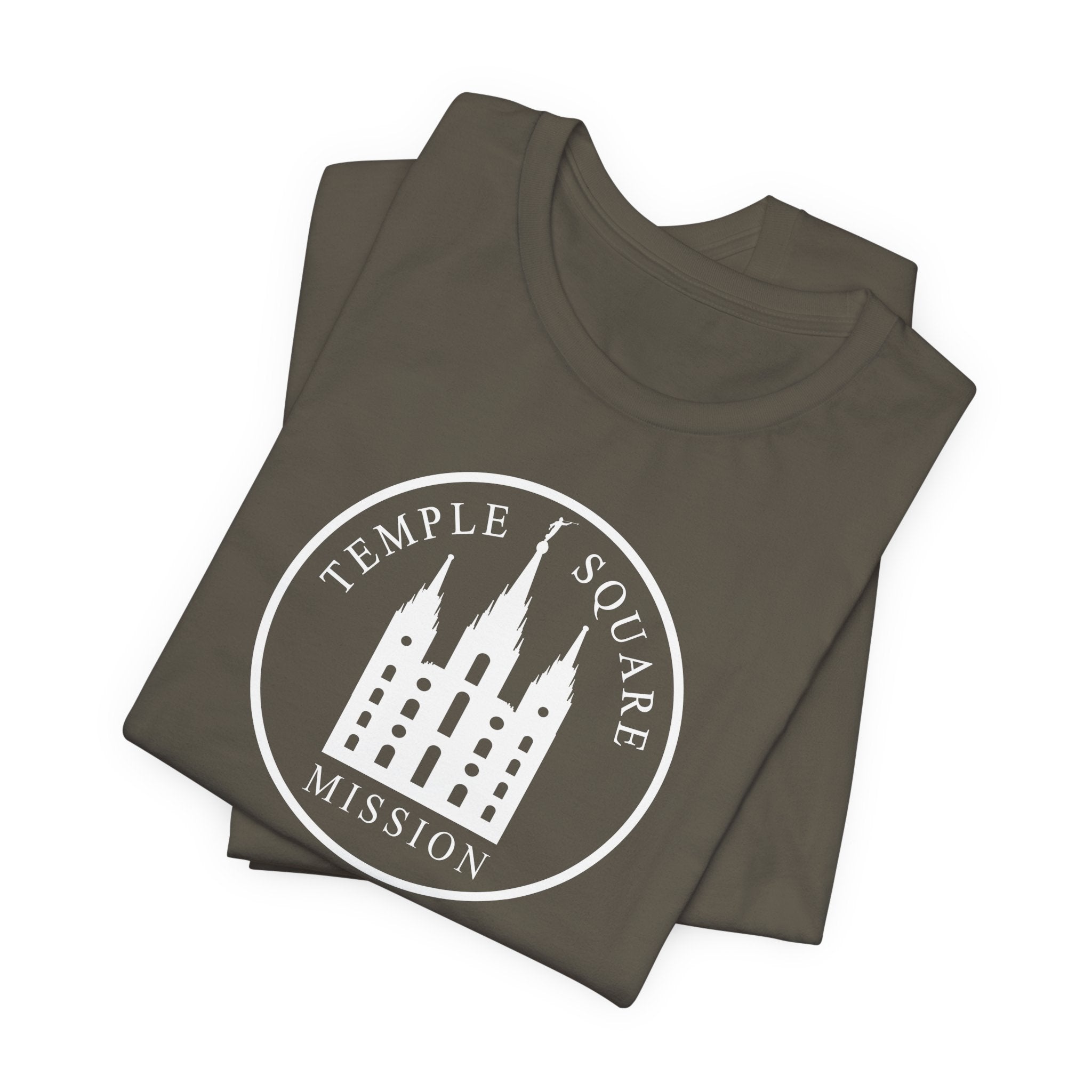 Utah Salt Lake City Temple Square Mission Circular Monochrome Logo T-Shirt - Mission Wishlist - LDS Missionary Gift Store
