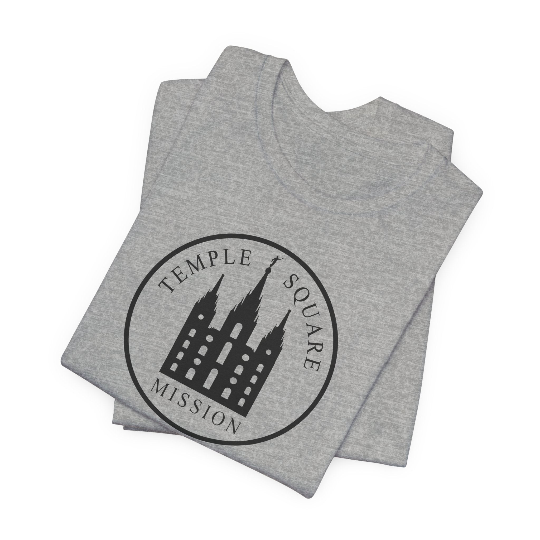 Utah Salt Lake City Temple Square Mission Circular Monochrome Logo T-Shirt - Mission Wishlist - LDS Missionary Gift Store