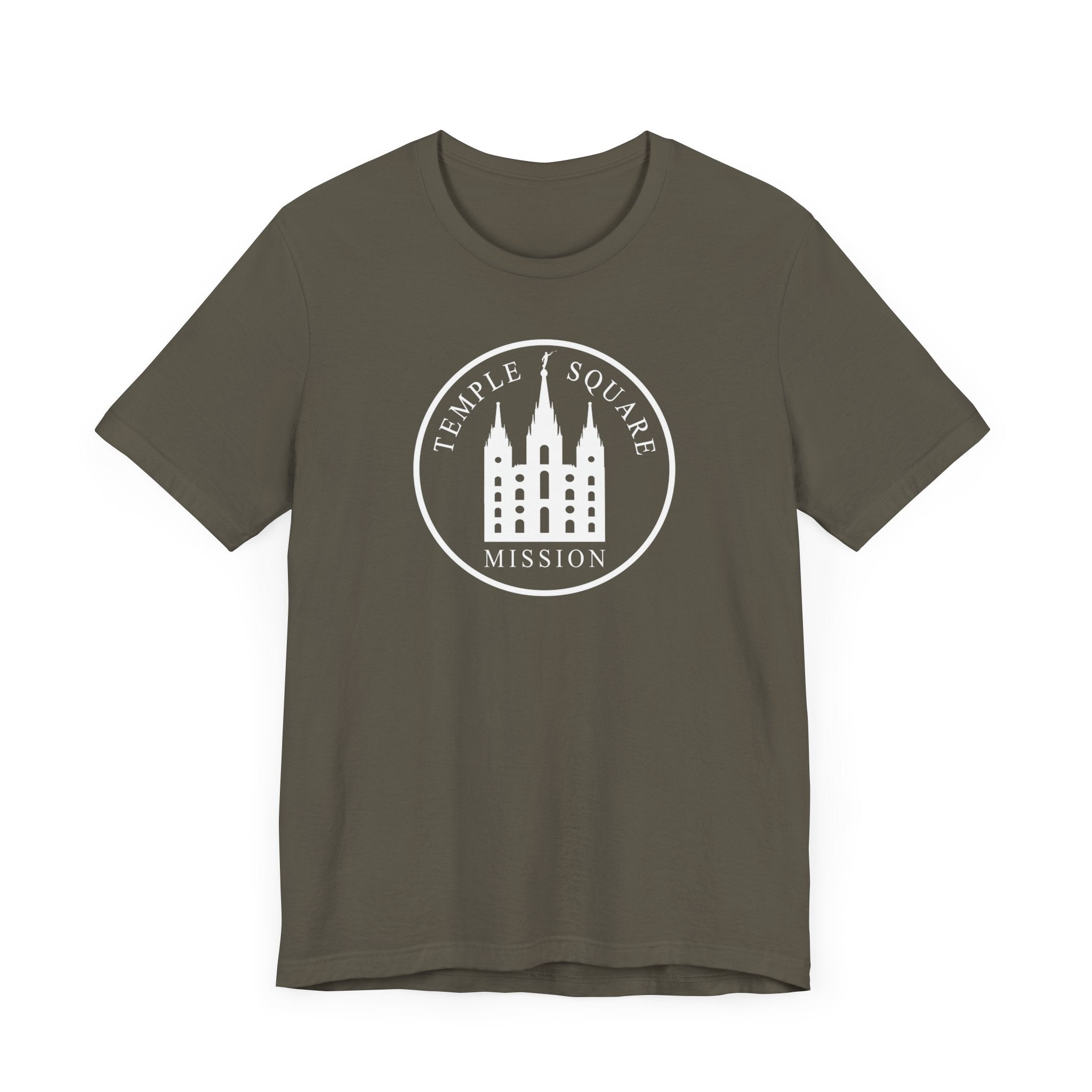 Utah Salt Lake City Temple Square Mission Circular Monochrome Logo T-Shirt - Mission Wishlist - LDS Missionary Gift Store