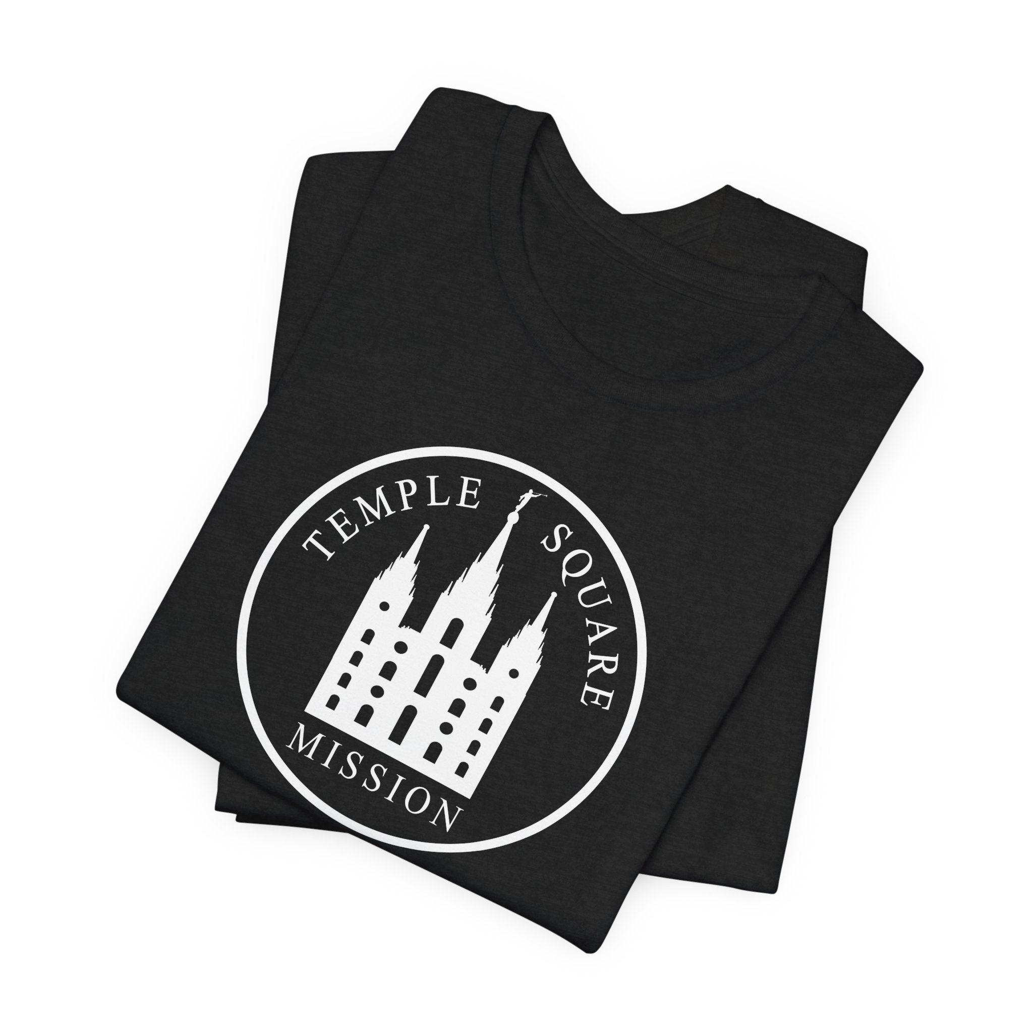 Utah Salt Lake City Temple Square Mission Circular Monochrome Logo T-Shirt - Mission Wishlist - LDS Missionary Gift Store