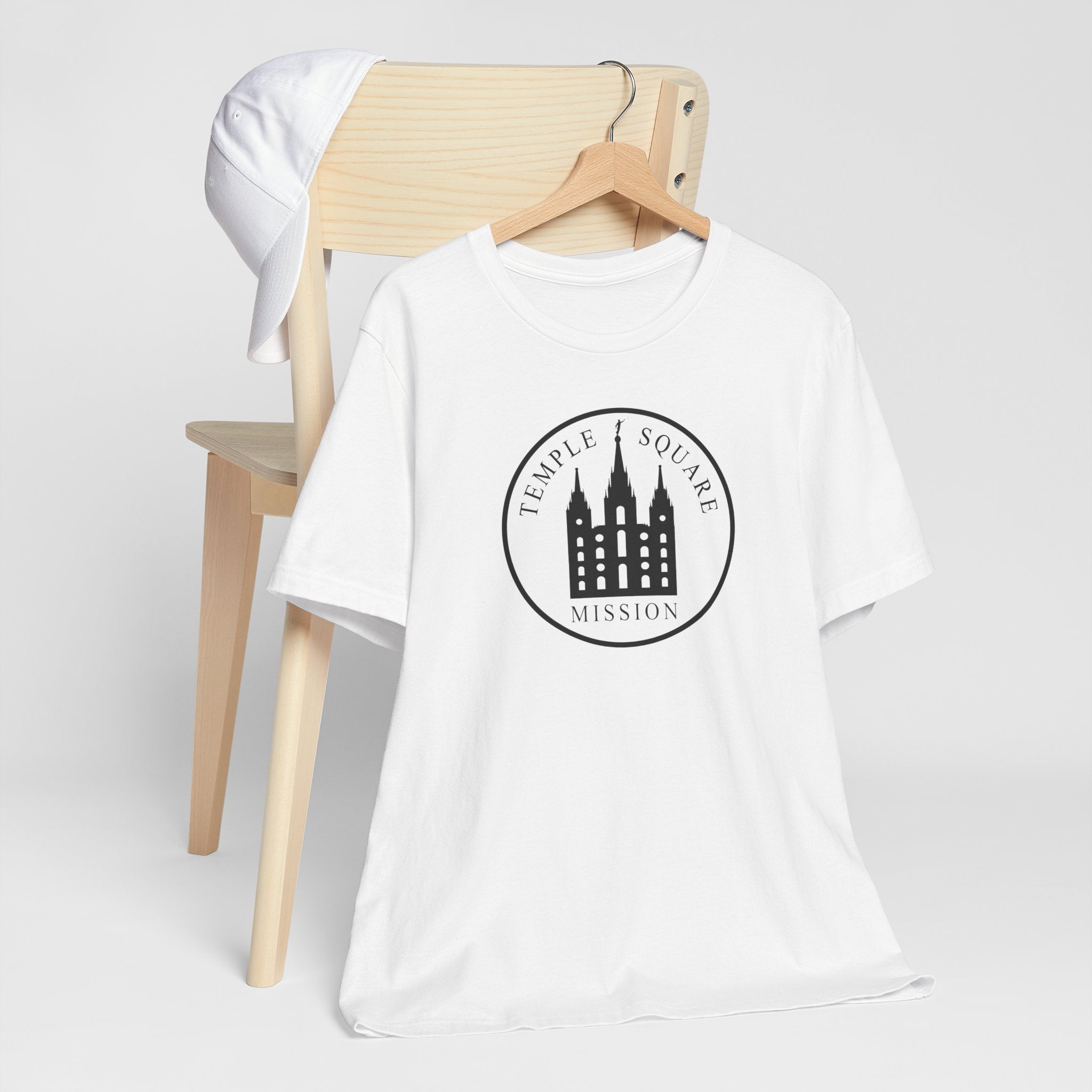 Utah Salt Lake City Temple Square Mission Circular Monochrome Logo T-Shirt - Mission Wishlist - LDS Missionary Gift Store
