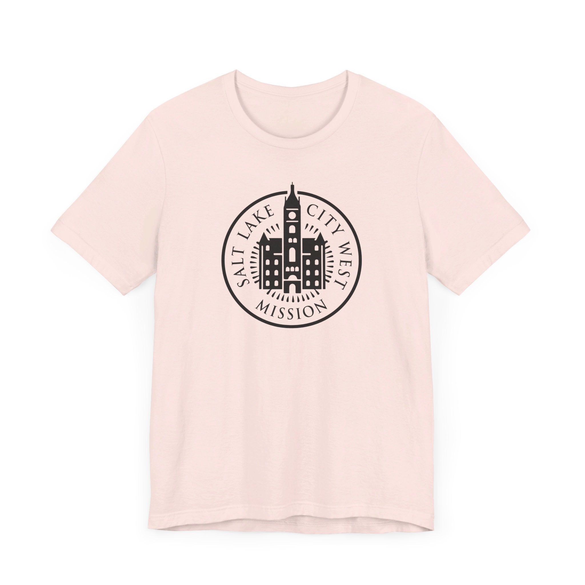 Utah Salt Lake City West Mission Circular Monochrome Logo T-Shirt - Mission Wishlist - LDS Missionary Gift Store