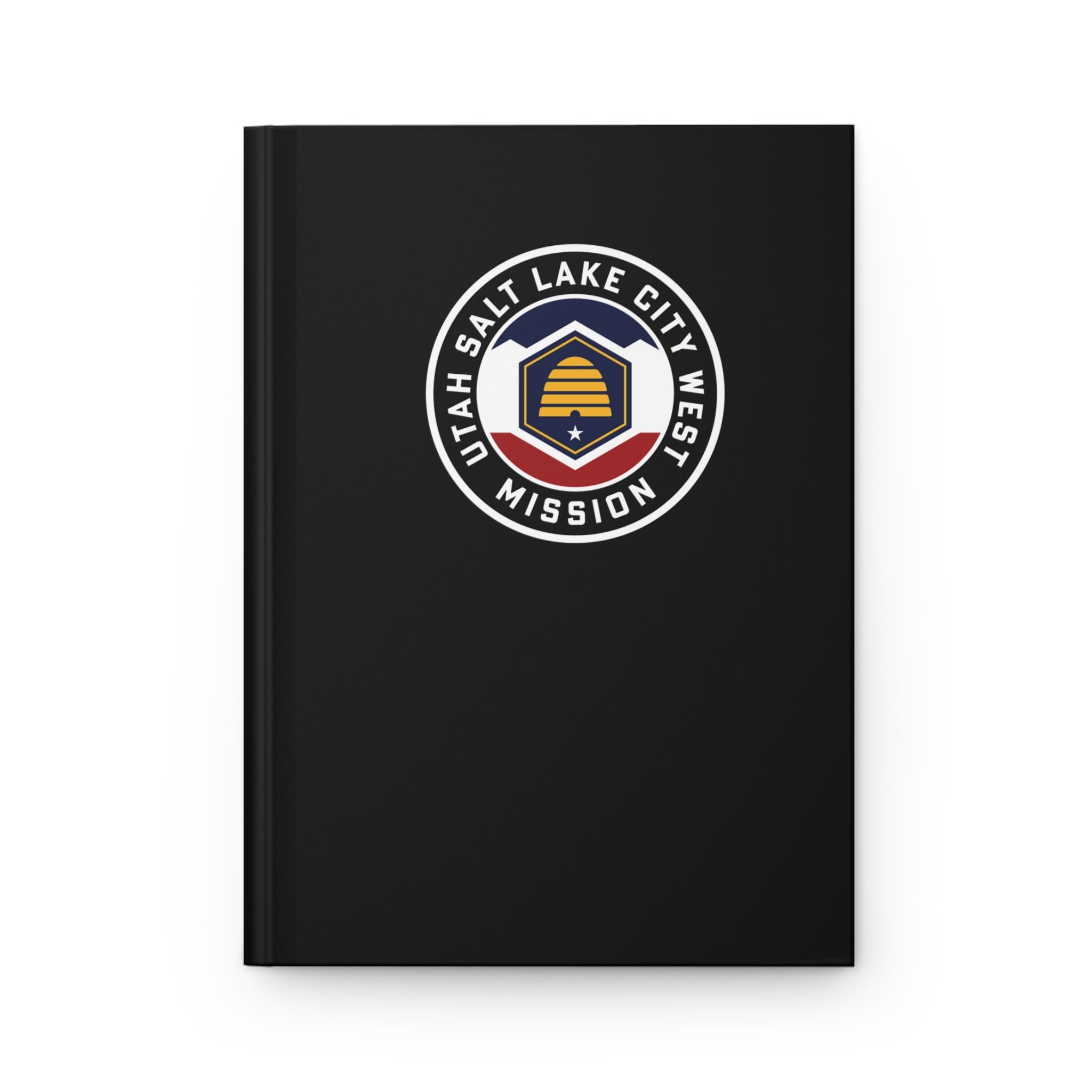 Utah Salt Lake City West Mission Logo Design Black Hardcover Journal Matte - Latter-Day Saint LDS Missionary Gift - Book of Mormon