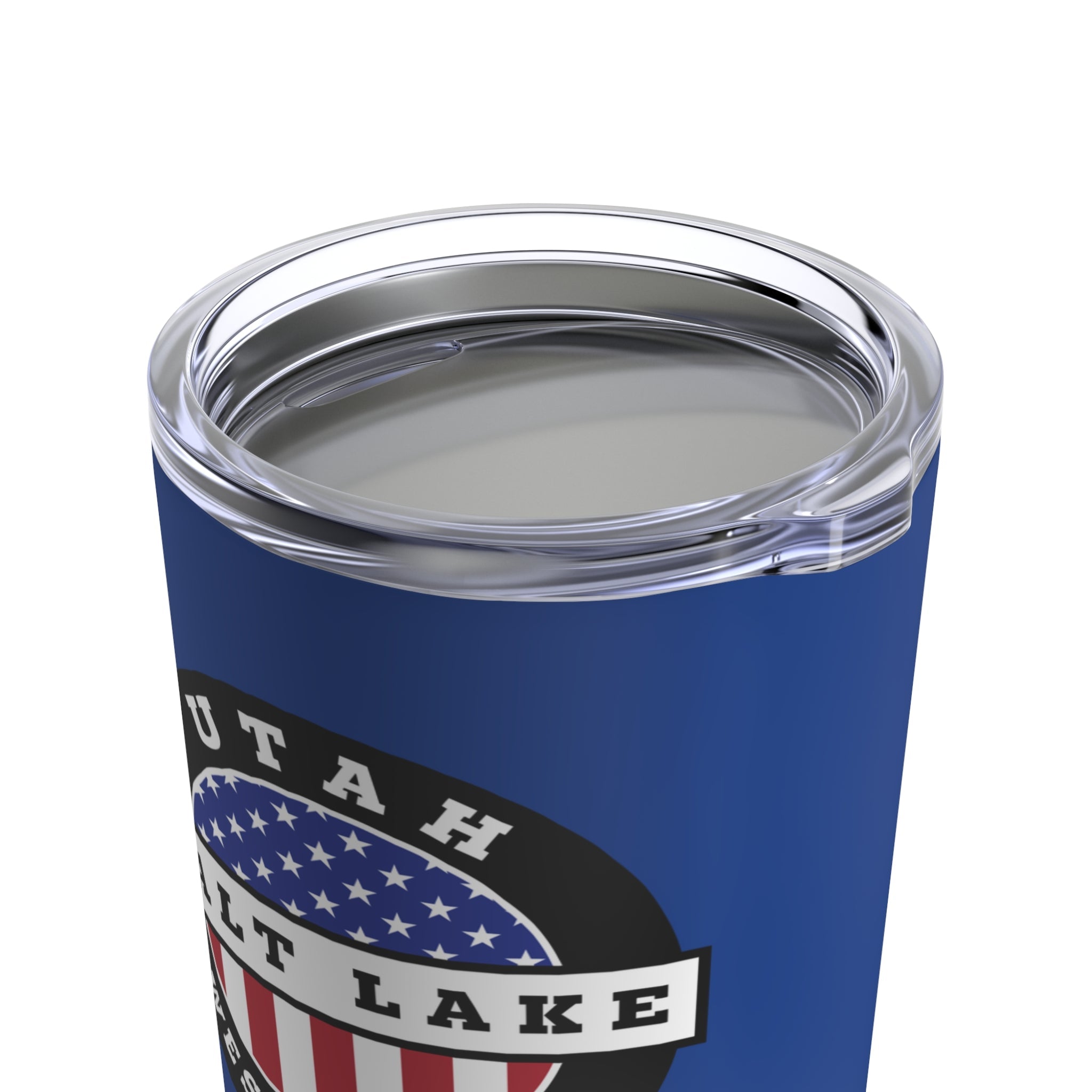Utah Salt Lake City West Mission USA Flag Logo Tumbler 20oz Blue - Mission Wishlist - LDS Missionary Gift Store