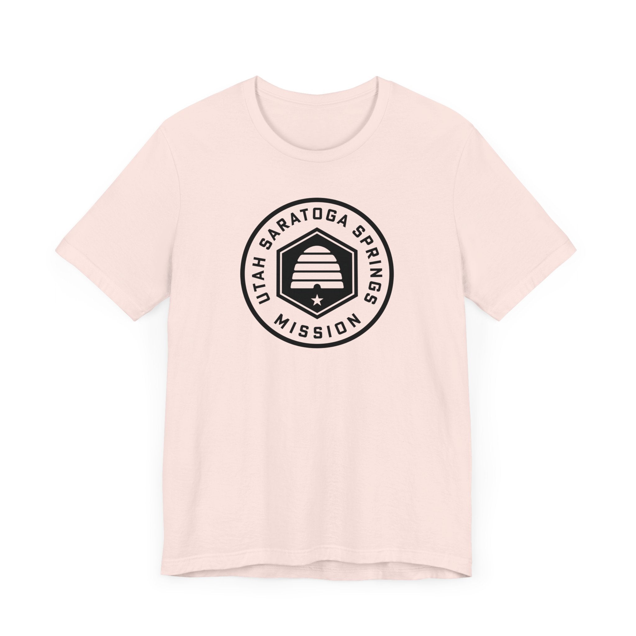 Utah Saratoga Springs Mission Circular Monochrome Logo T-Shirt - Mission Wishlist - LDS Missionary Gift Store