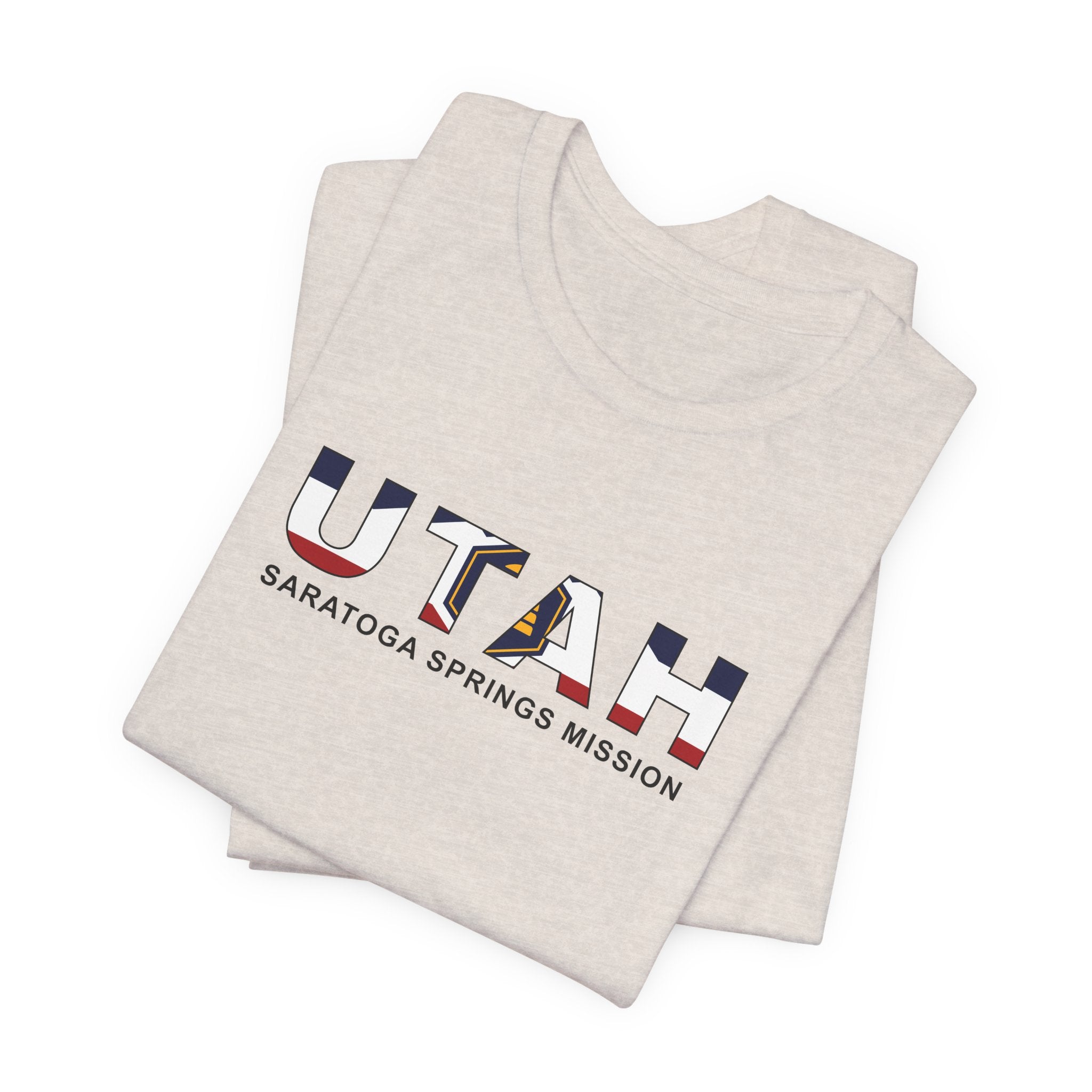 Utah Saratoga Springs Mission Flag Title T-shirt - Mission Wishlist - LDS Missionary Gift Store