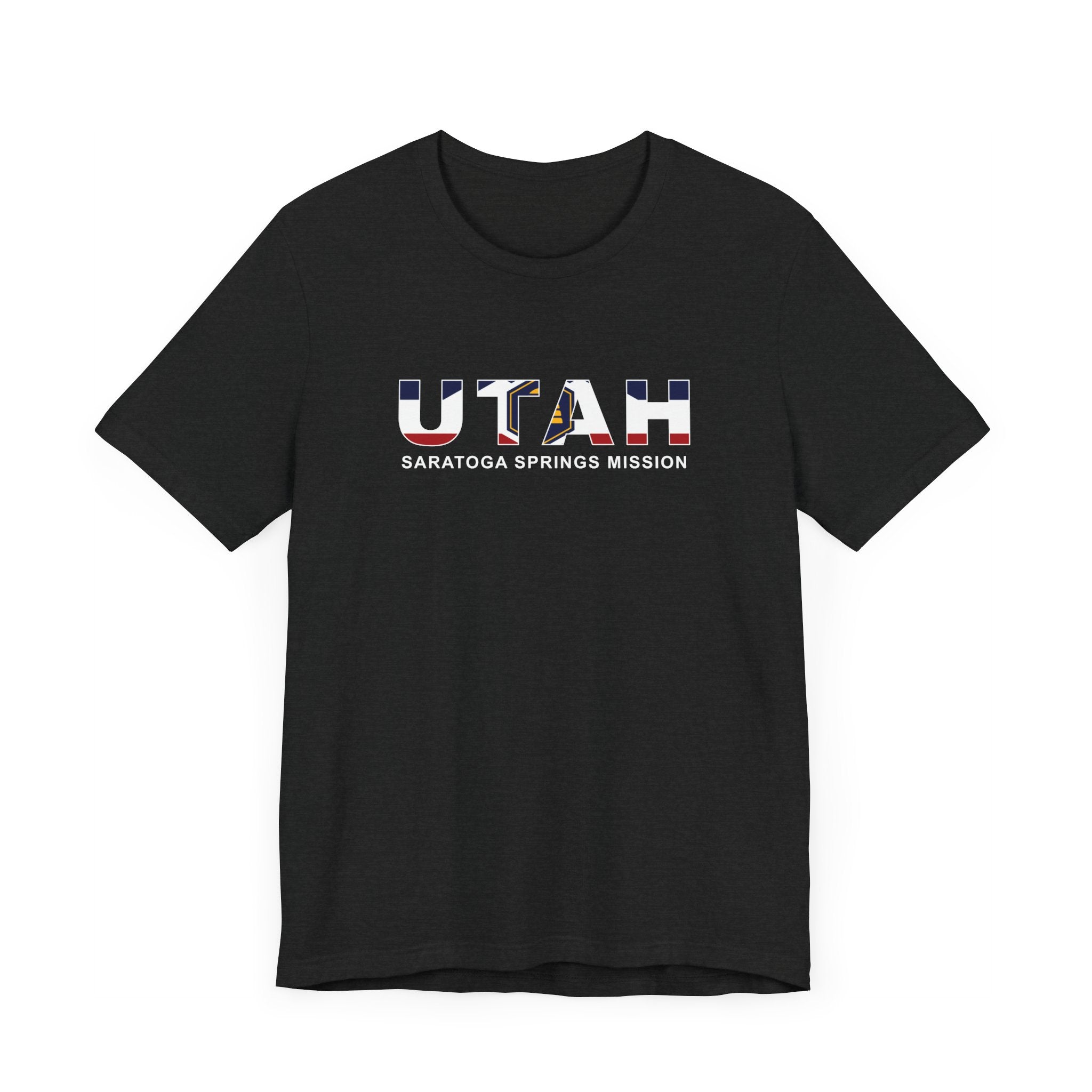 Utah Saratoga Springs Mission Flag Title T-shirt - Mission Wishlist - LDS Missionary Gift Store
