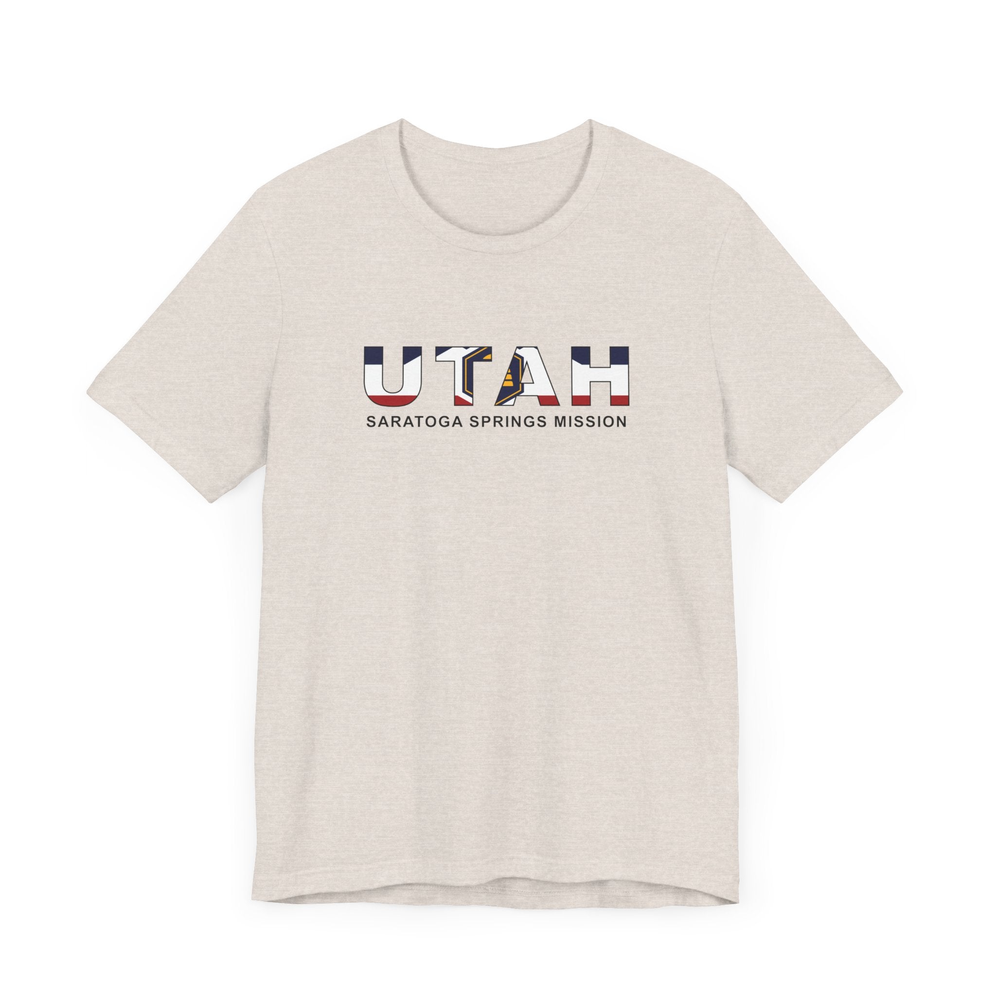 Utah Saratoga Springs Mission Flag Title T-shirt - Mission Wishlist - LDS Missionary Gift Store
