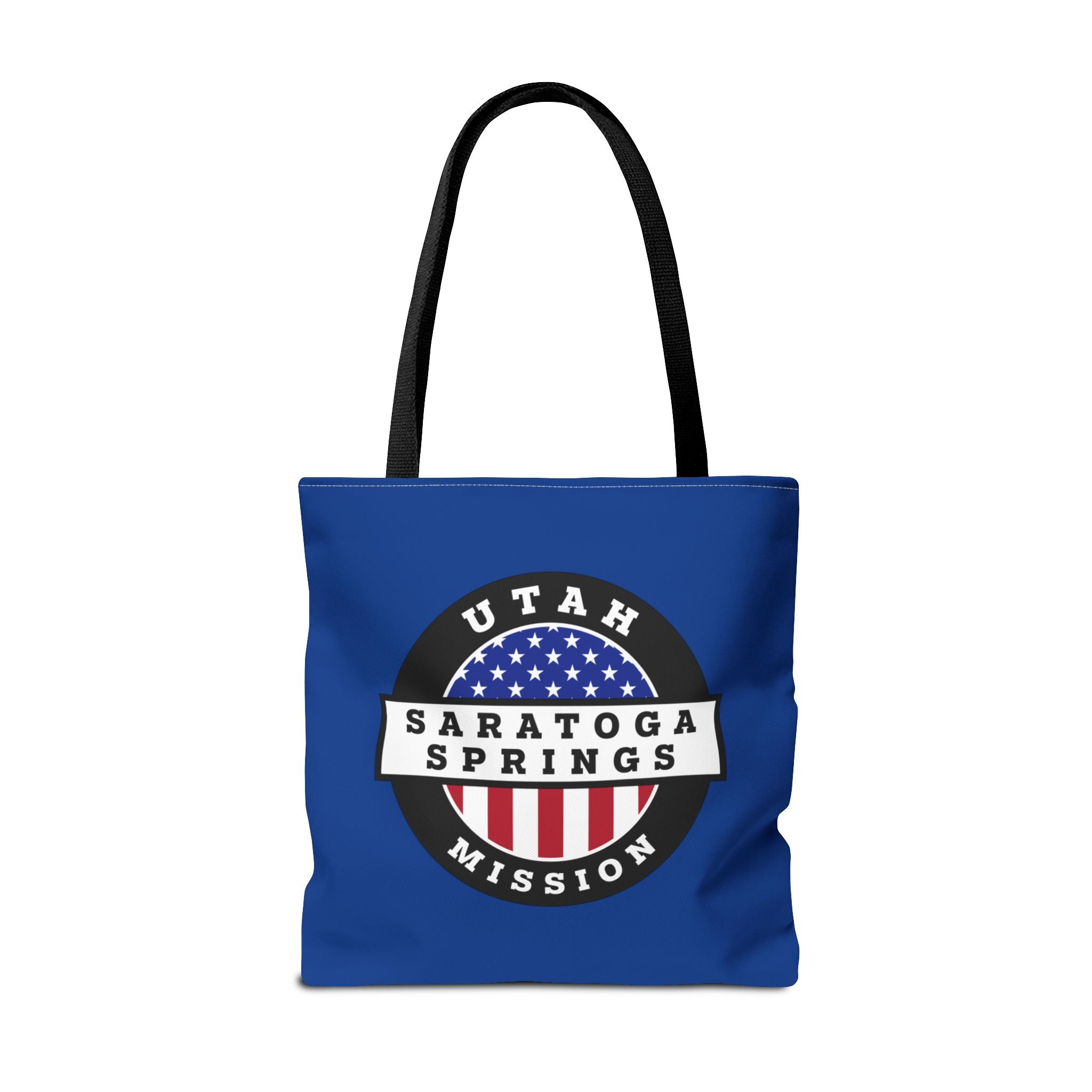 Utah Saratoga Springs Mission USA Flag Logo Tote Bag Blue - Mission Wishlist - LDS Missionary Gift Store