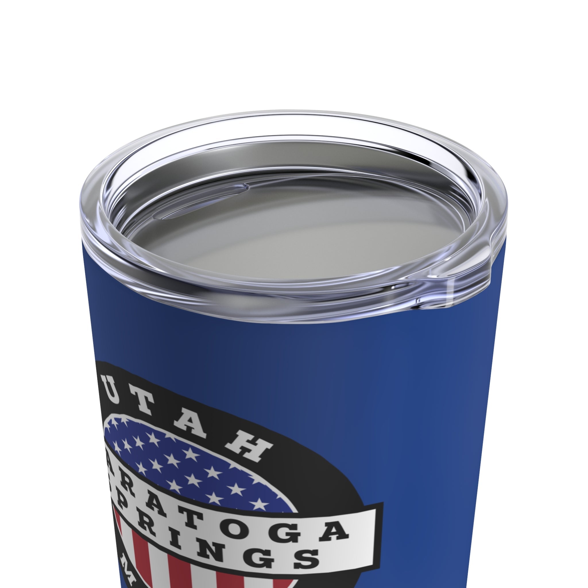 Utah Saratoga Springs Mission USA Flag Logo Tumbler 20oz Blue - Mission Wishlist - LDS Missionary Gift Store