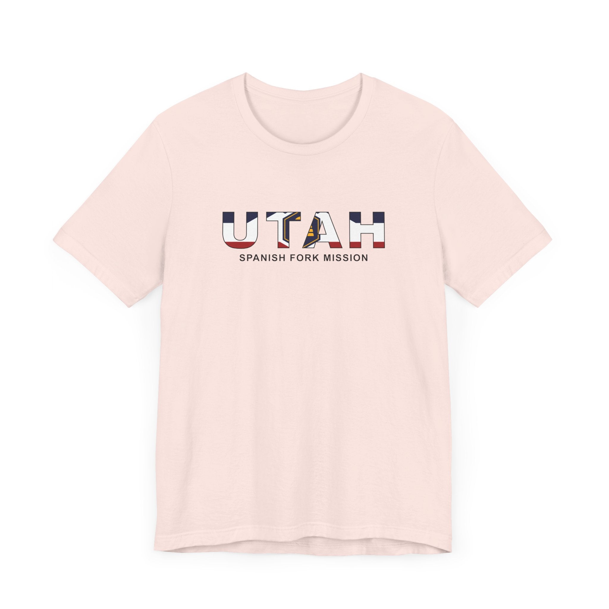 Utah Spanish Fork Mission Flag Title T-shirt - Latter-Day Saint LDS Missionary Gift - Book of Mormon
