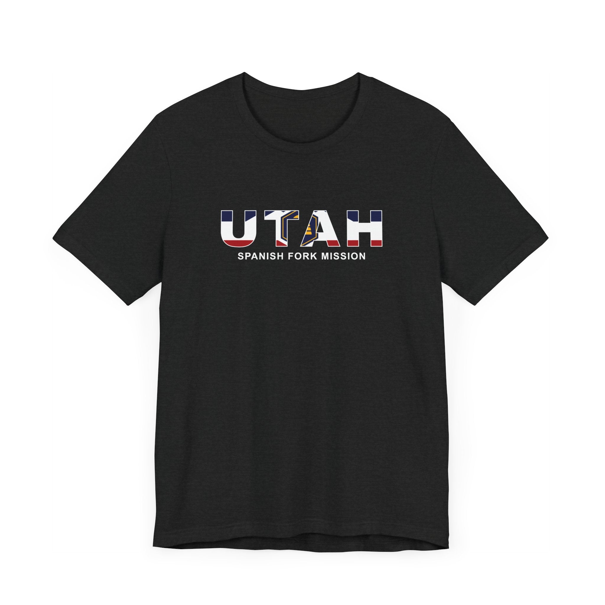 Utah Spanish Fork Mission Flag Title T-shirt - Latter-Day Saint LDS Missionary Gift - Book of Mormon