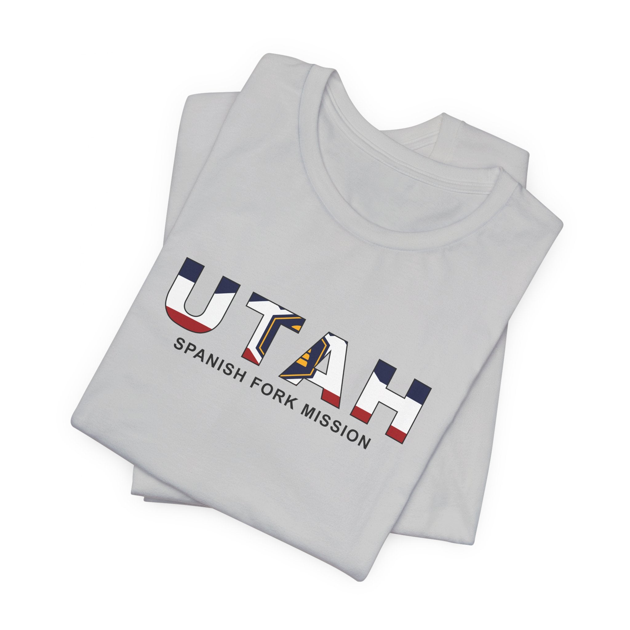 Utah Spanish Fork Mission Flag Title T-shirt - Latter-Day Saint LDS Missionary Gift - Book of Mormon