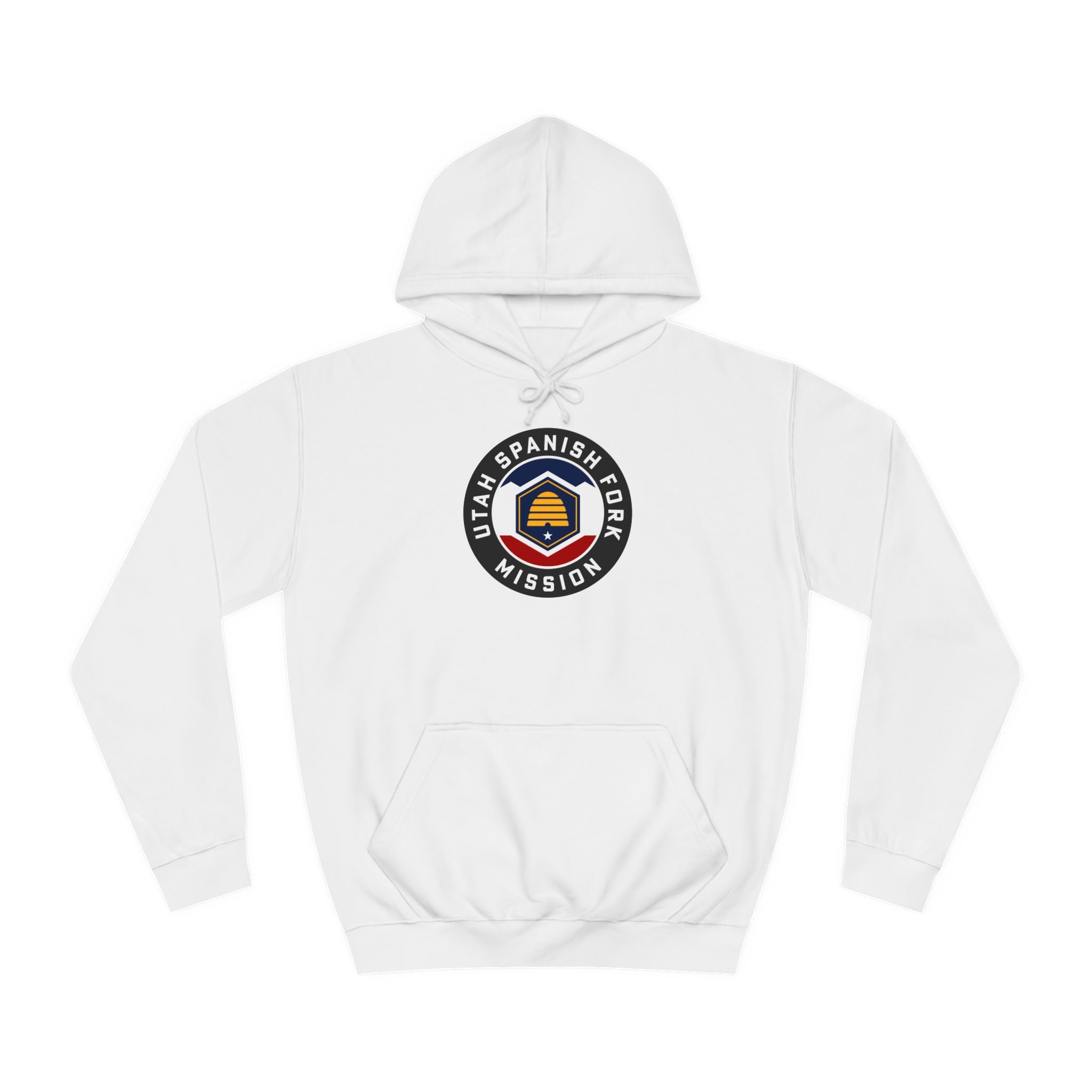 Utah Spanish Fork Mission State Flag Logo (Black Border) College Hoodie - Mission Wishlist - LDS Missionary Gift Store
