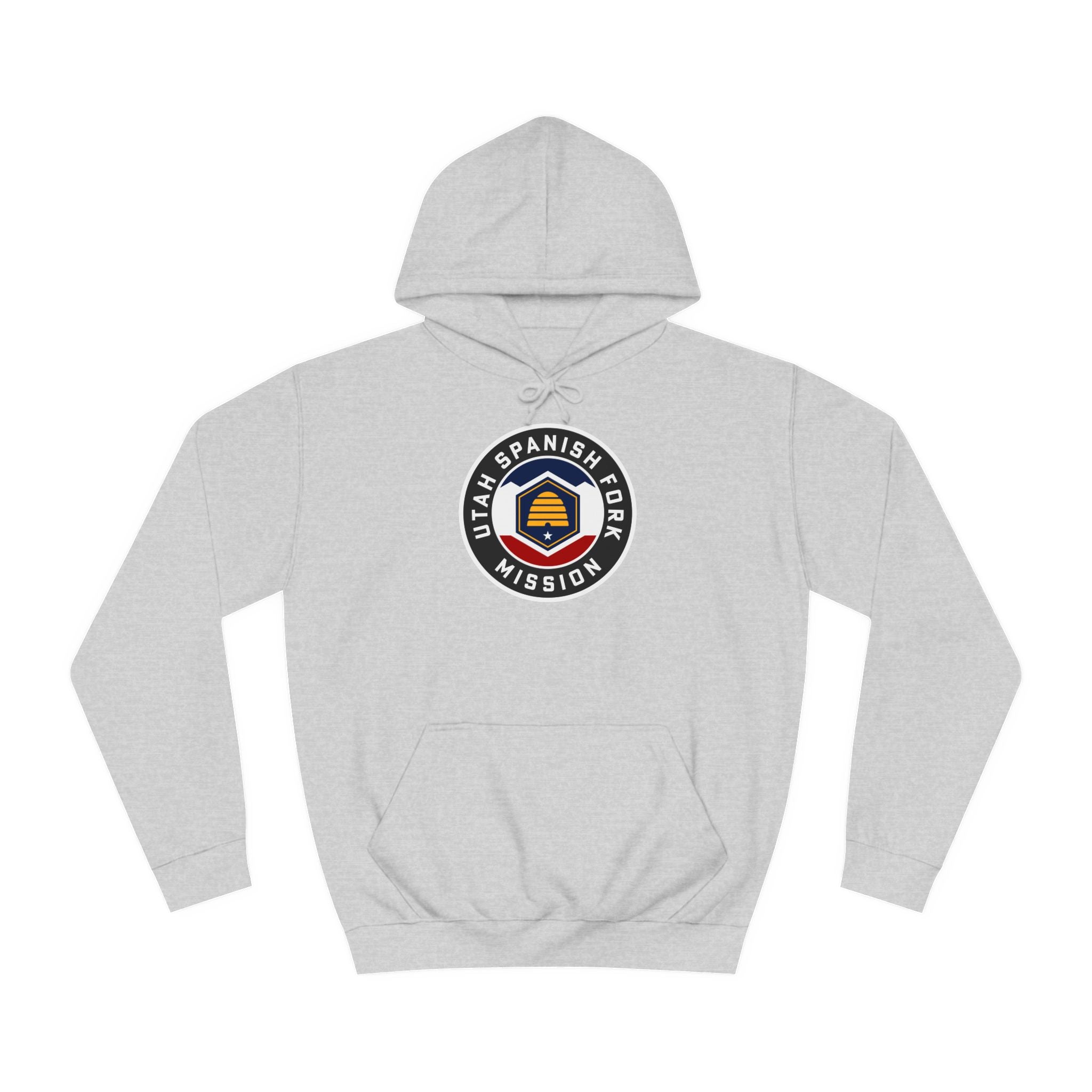 Utah Spanish Fork Mission State Flag Logo (Black Border) College Hoodie - Mission Wishlist - LDS Missionary Gift Store