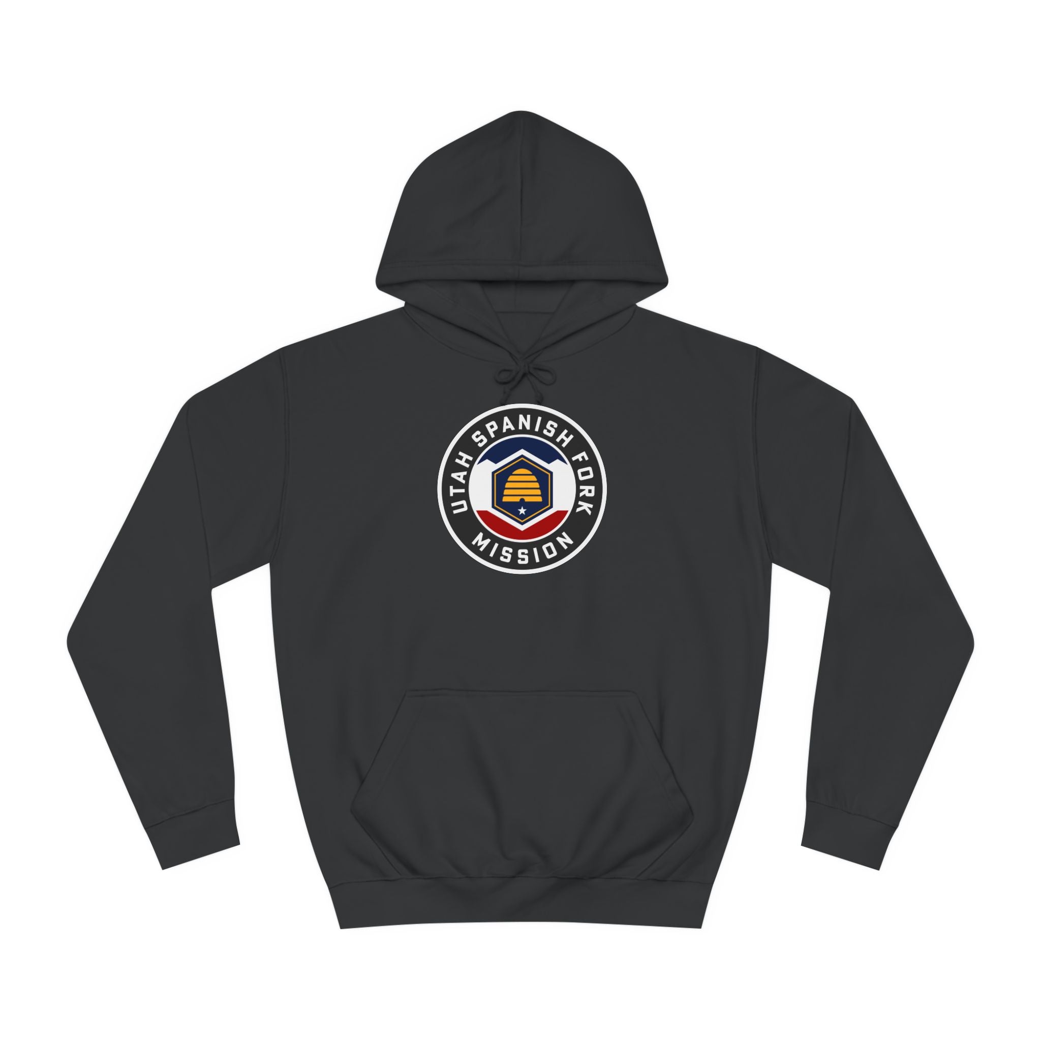 Utah Spanish Fork Mission State Flag Logo (Black Border) College Hoodie - Mission Wishlist - LDS Missionary Gift Store