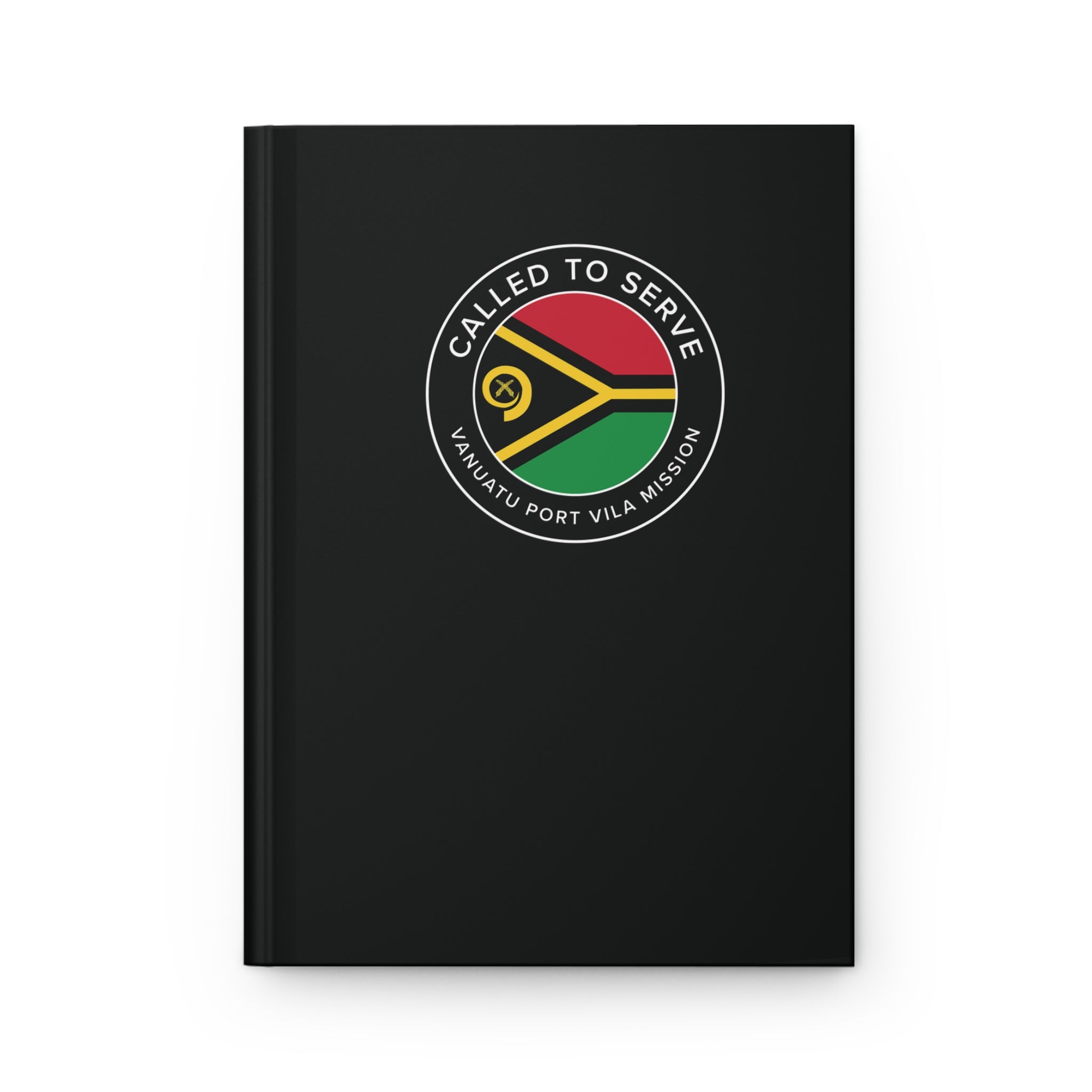 Vanuatu Port Vila Mission Circle Flag Called to Serve Black Hardcover Journal Matte - Latter-Day Saint LDS Missionary Gift - Book of Mormon