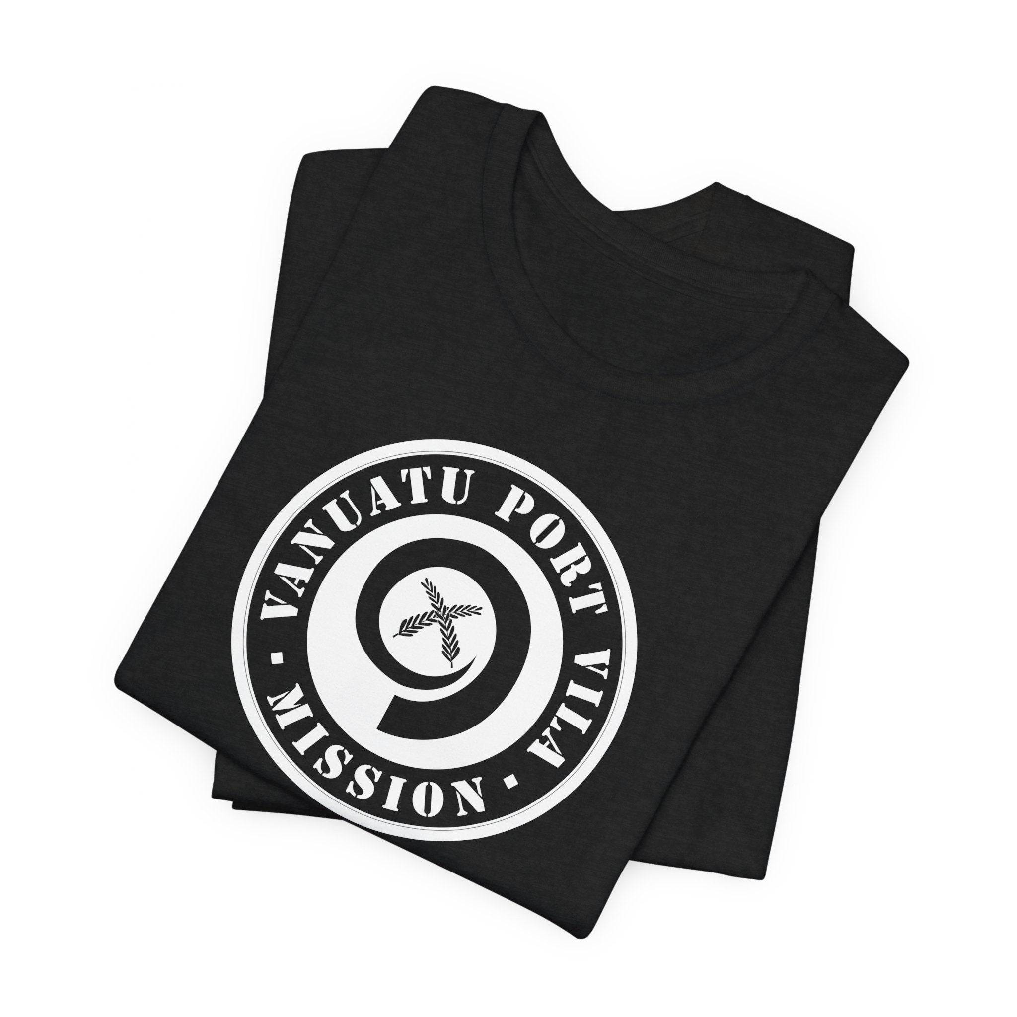 Vanuatu Port Vila Mission Circular Monochrome Logo T-Shirt - Mission Wishlist - LDS Missionary Gift Store